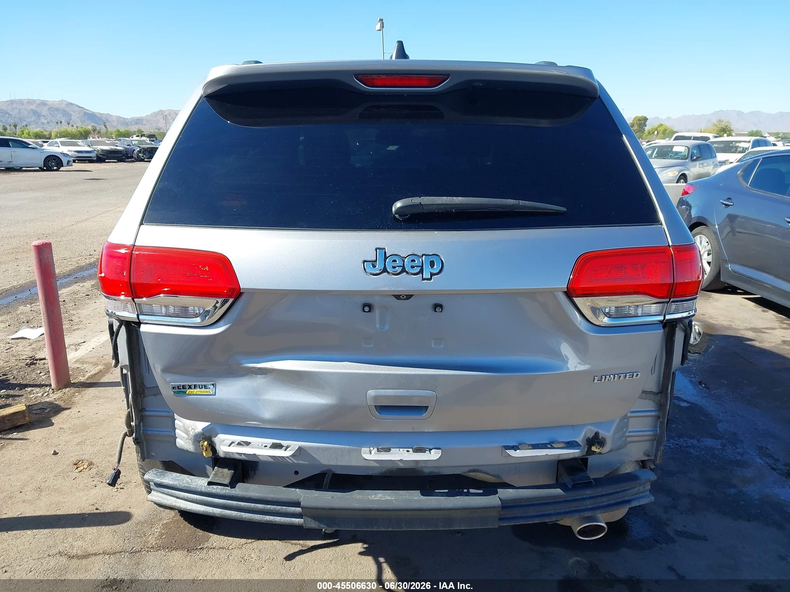 2015 Jeep Grand Cherokee Limited Gray vin: 1C4RJEBG3FC718757