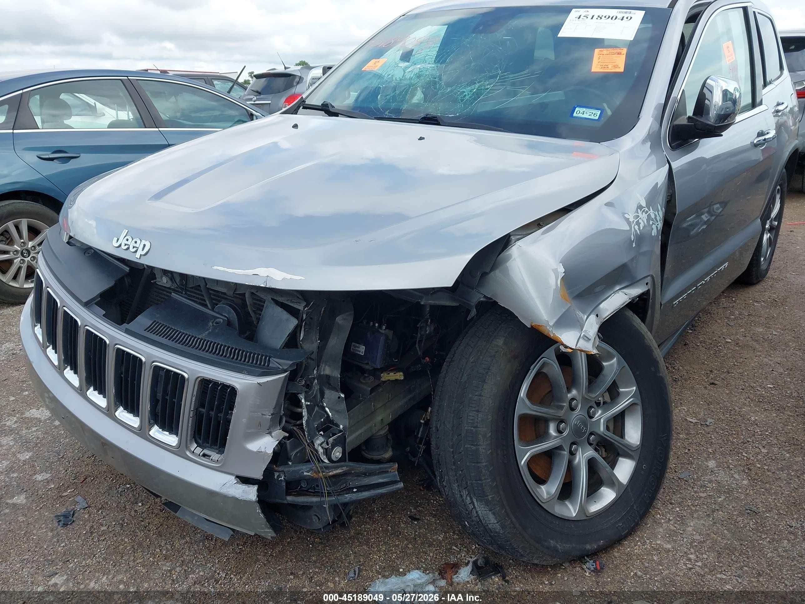 2015 Jeep Grand Cherokee Limited Silver vin: 1C4RJEBG3FC749328