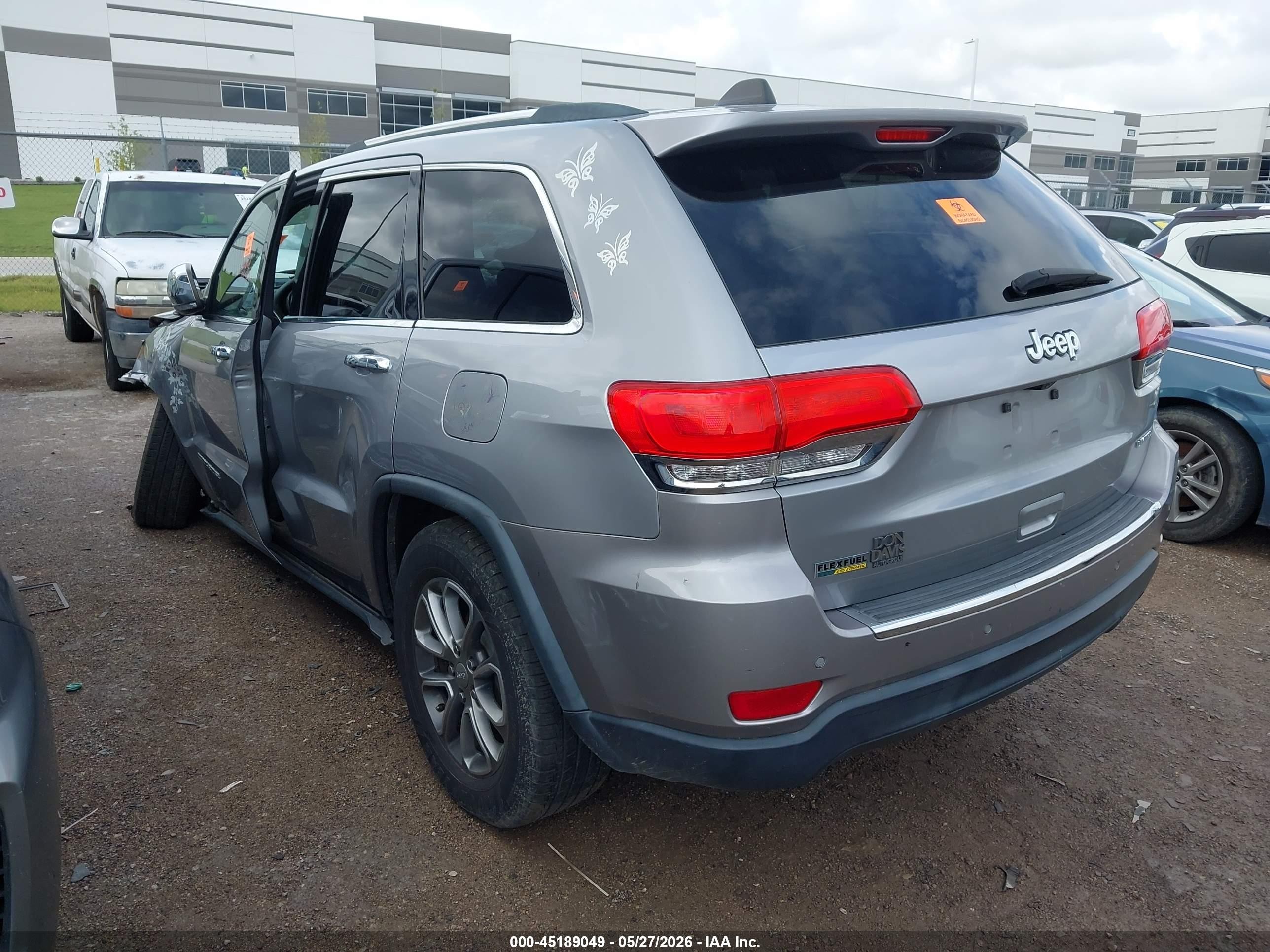 2015 Jeep Grand Cherokee Limited Silver vin: 1C4RJEBG3FC749328