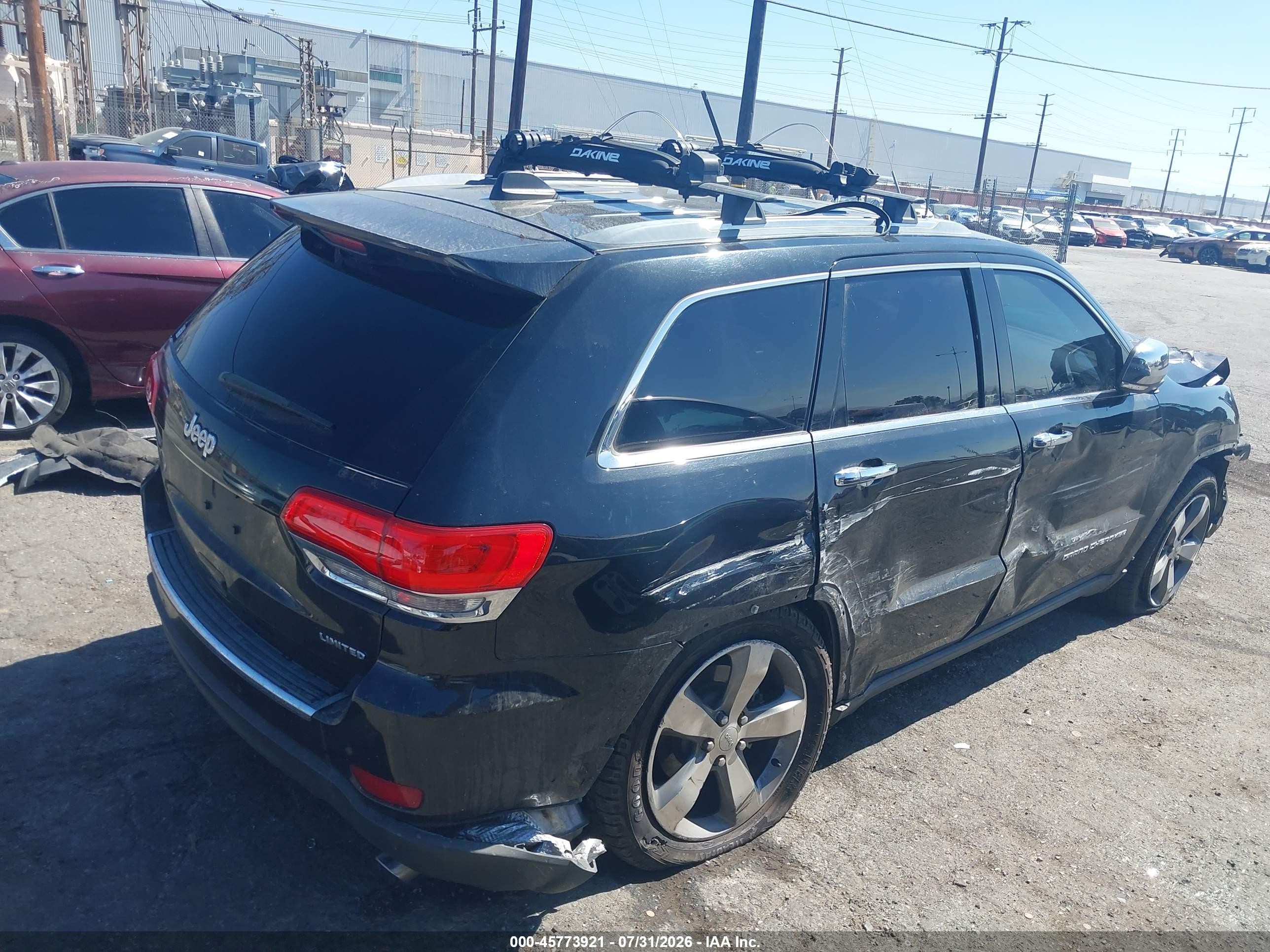 2015 Jeep Grand Cherokee Limited Black vin: 1C4RJEBG3FC903620
