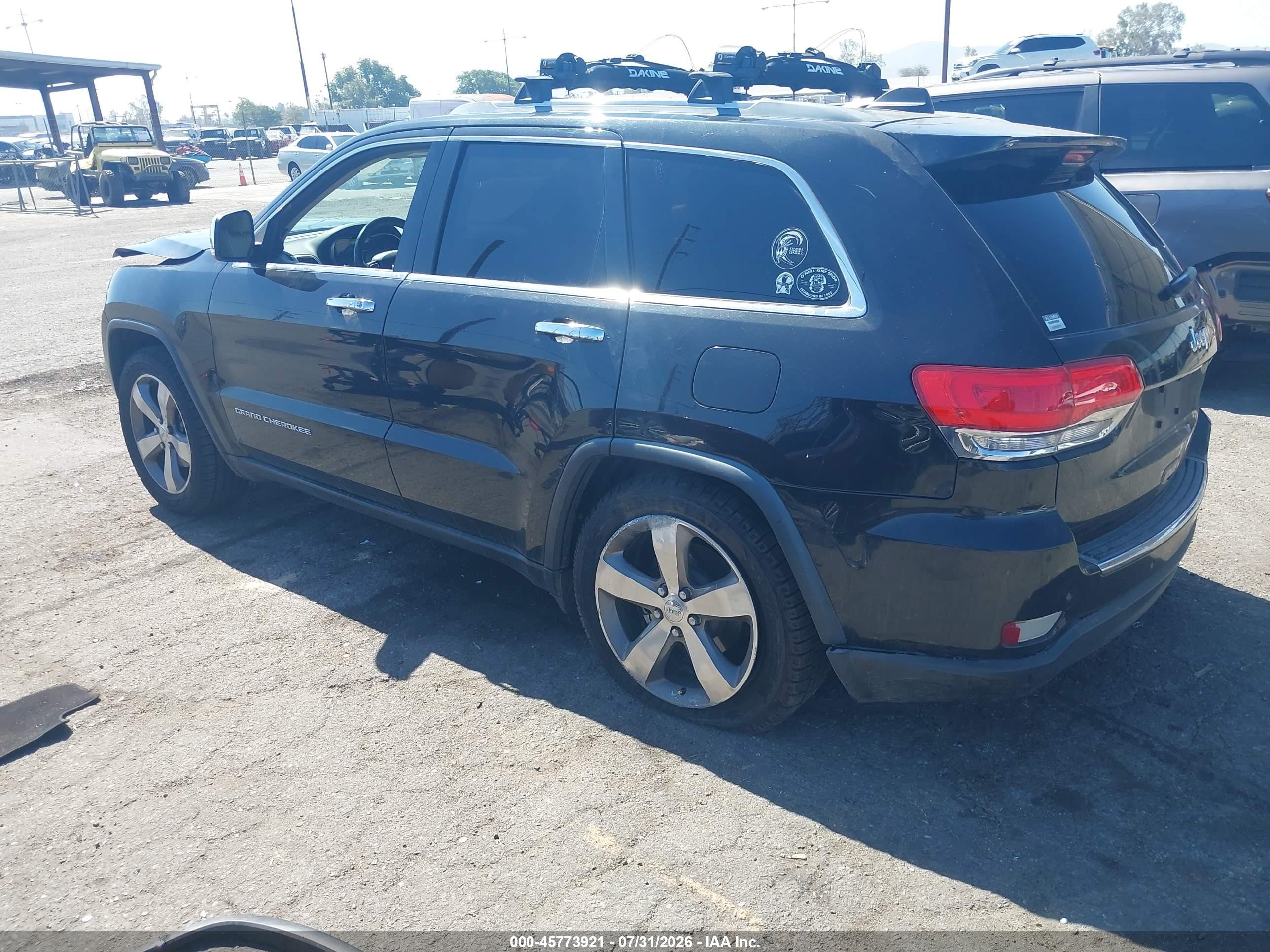 2015 Jeep Grand Cherokee Limited Black vin: 1C4RJEBG3FC903620