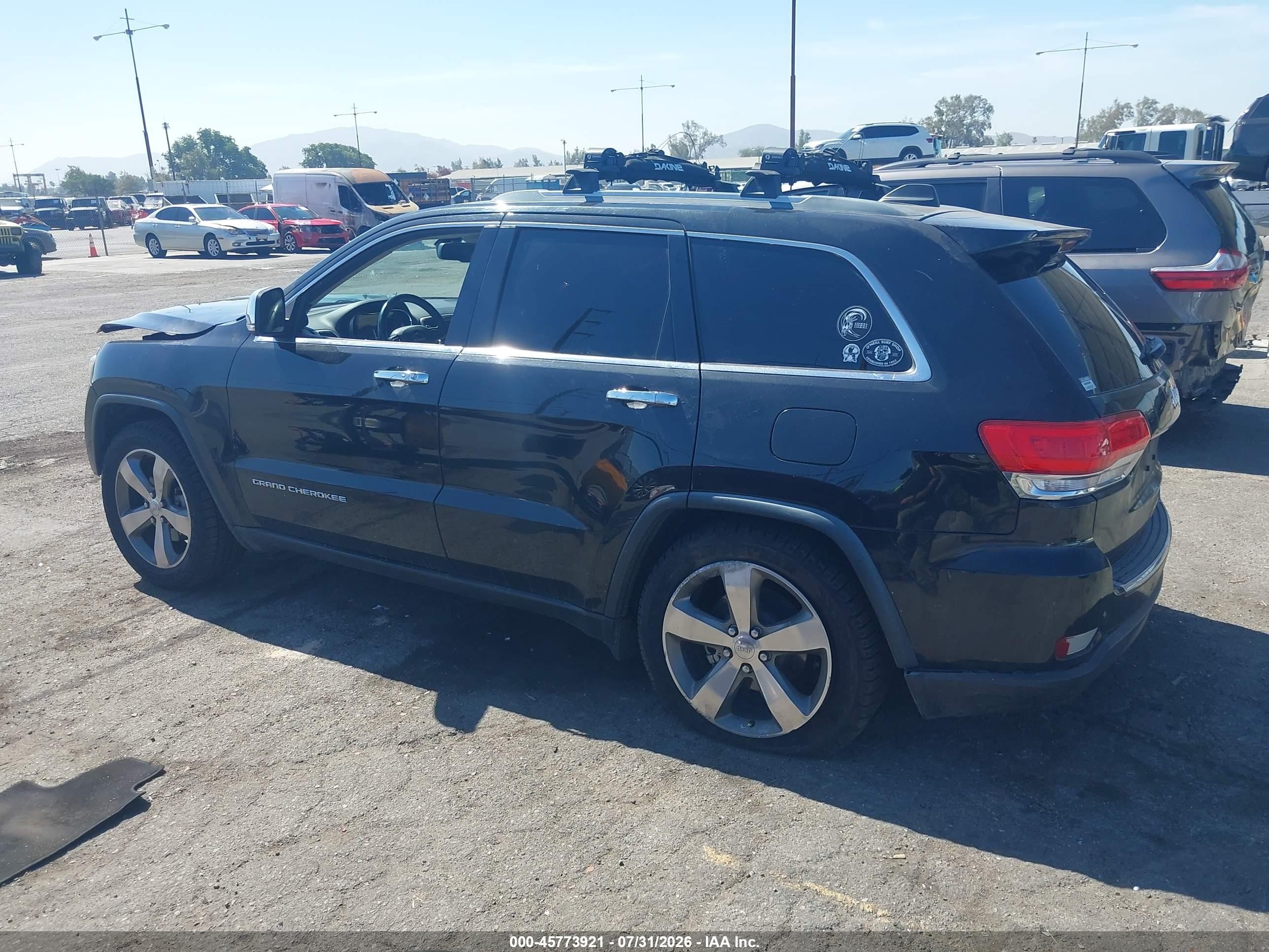 2015 Jeep Grand Cherokee Limited Black vin: 1C4RJEBG3FC903620