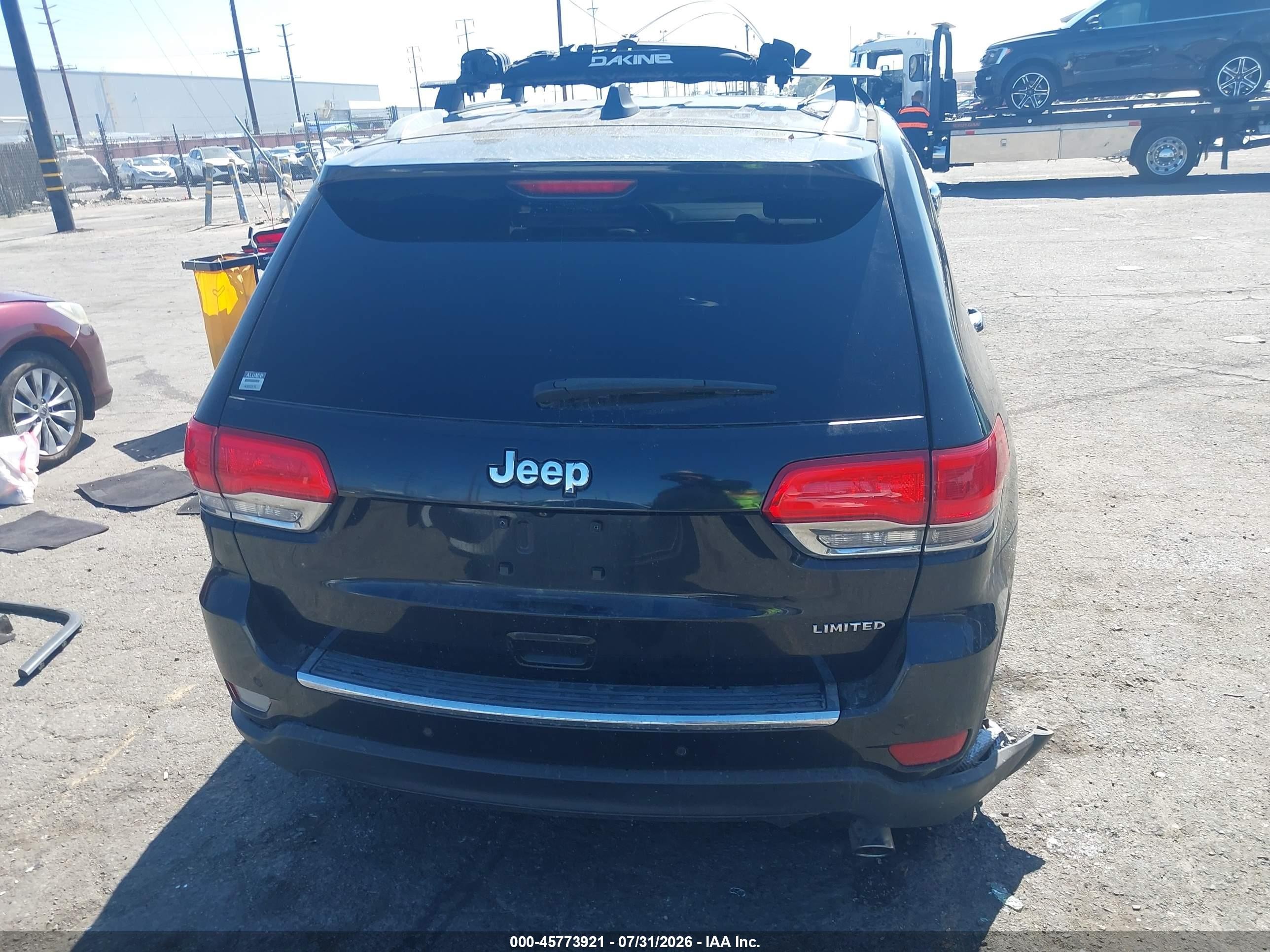 2015 Jeep Grand Cherokee Limited Black vin: 1C4RJEBG3FC903620