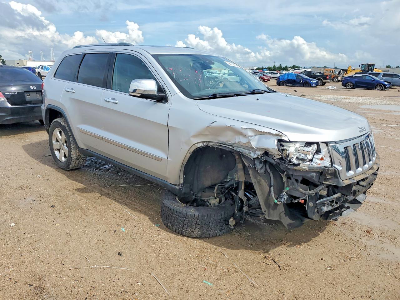 2012 Jeep Grand Cherokee Limited Серебряный vin: 1C4RJEBG4CC360242