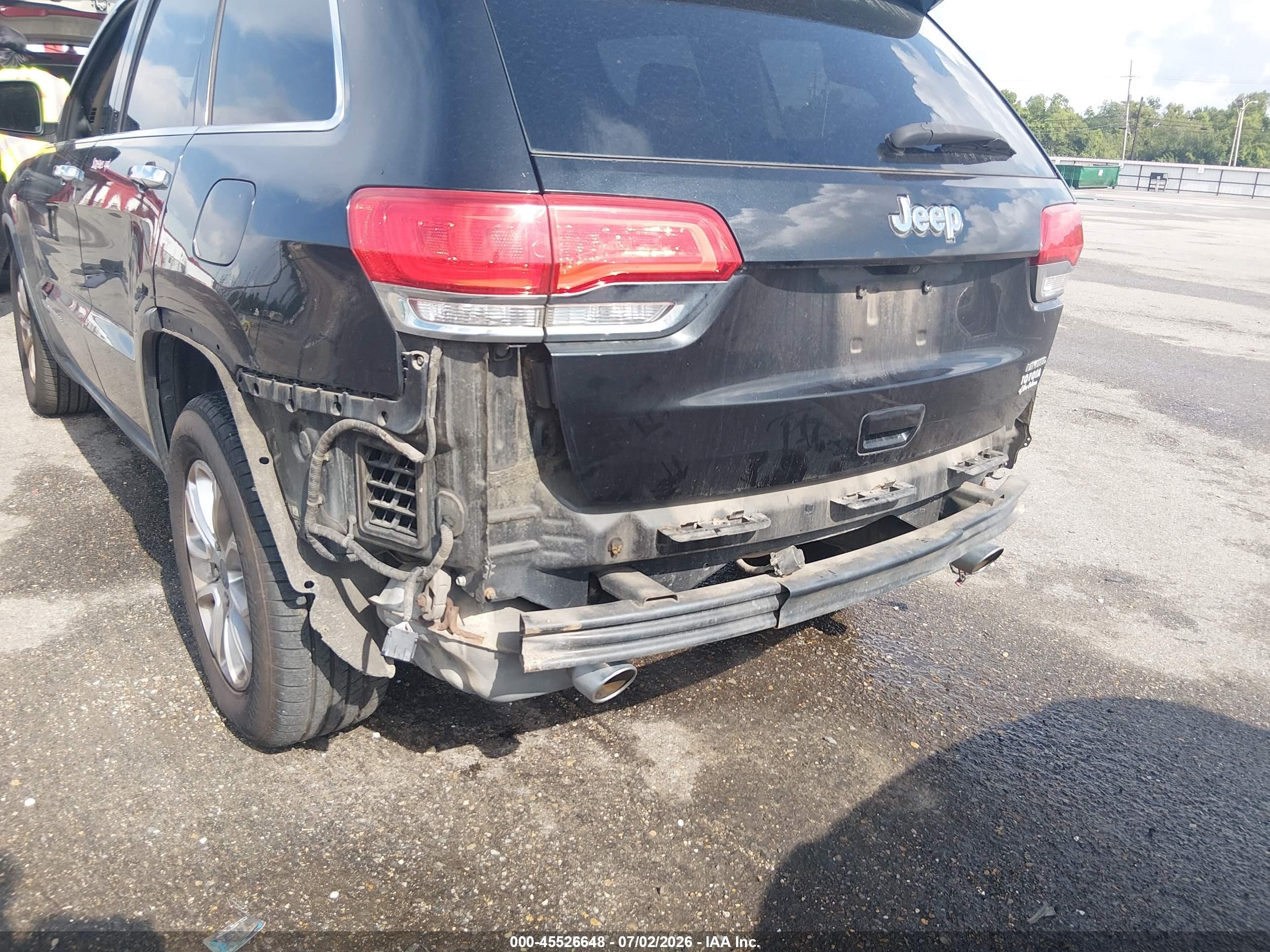 2014 Jeep Grand Cherokee Limited Black vin: 1C4RJEBG4EC173666