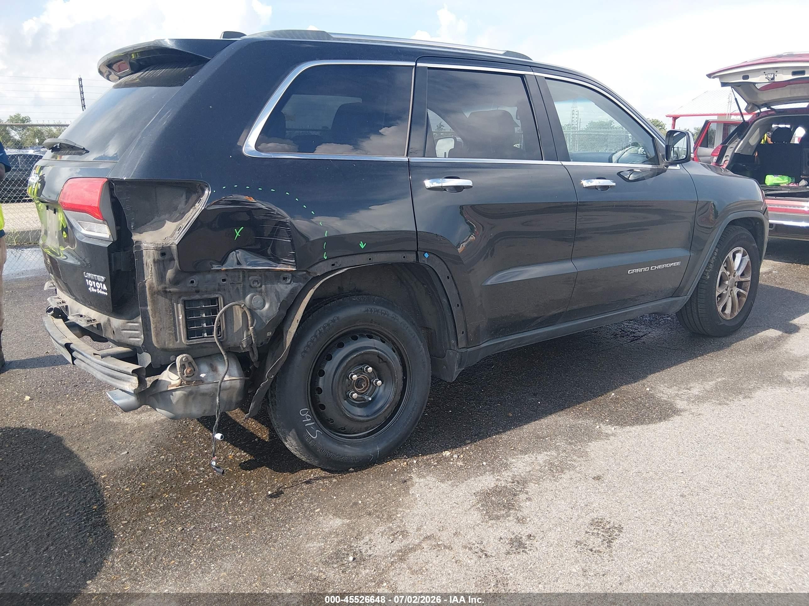 2014 Jeep Grand Cherokee Limited Black vin: 1C4RJEBG4EC173666
