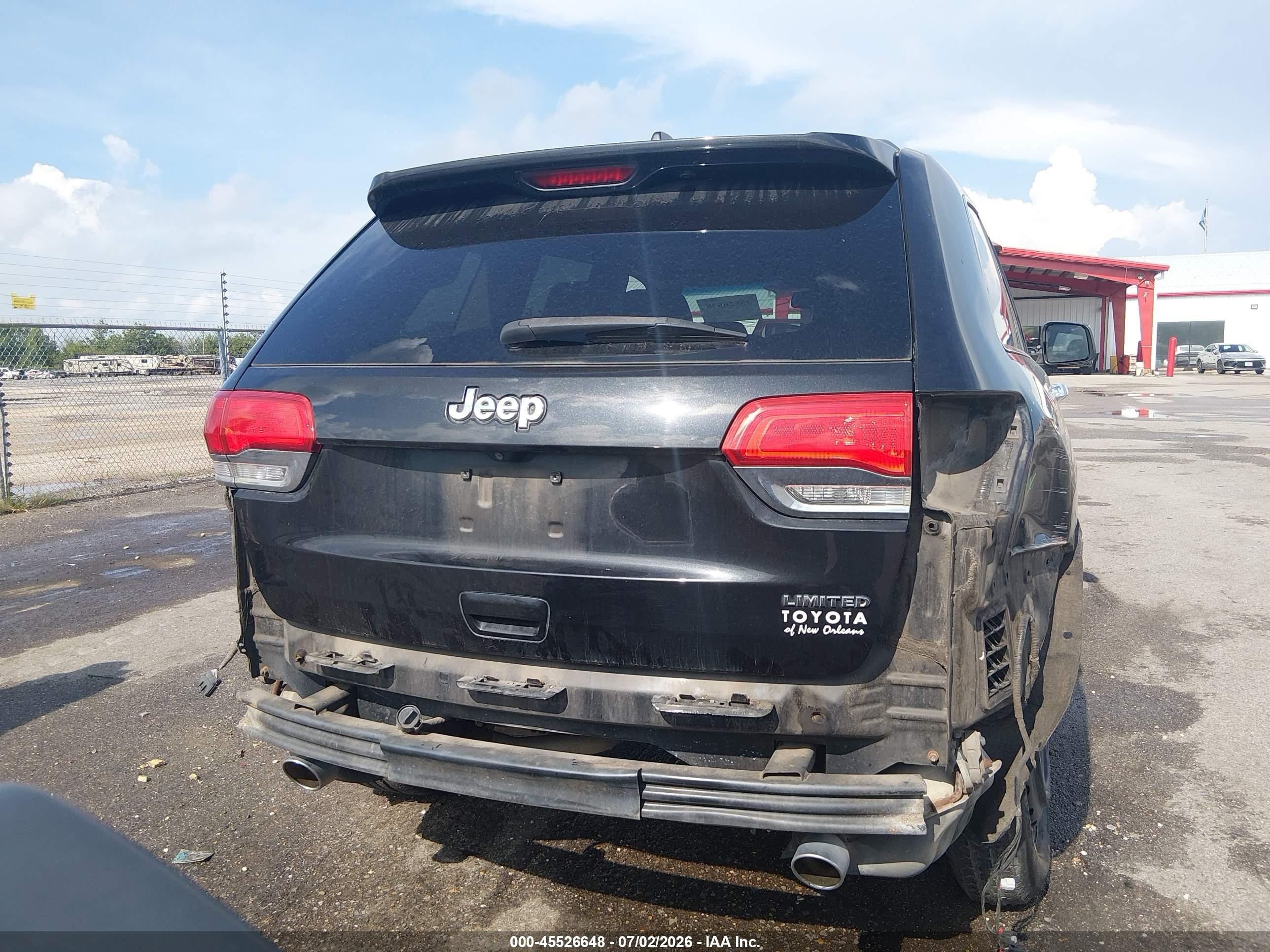 2014 Jeep Grand Cherokee Limited Black vin: 1C4RJEBG4EC173666