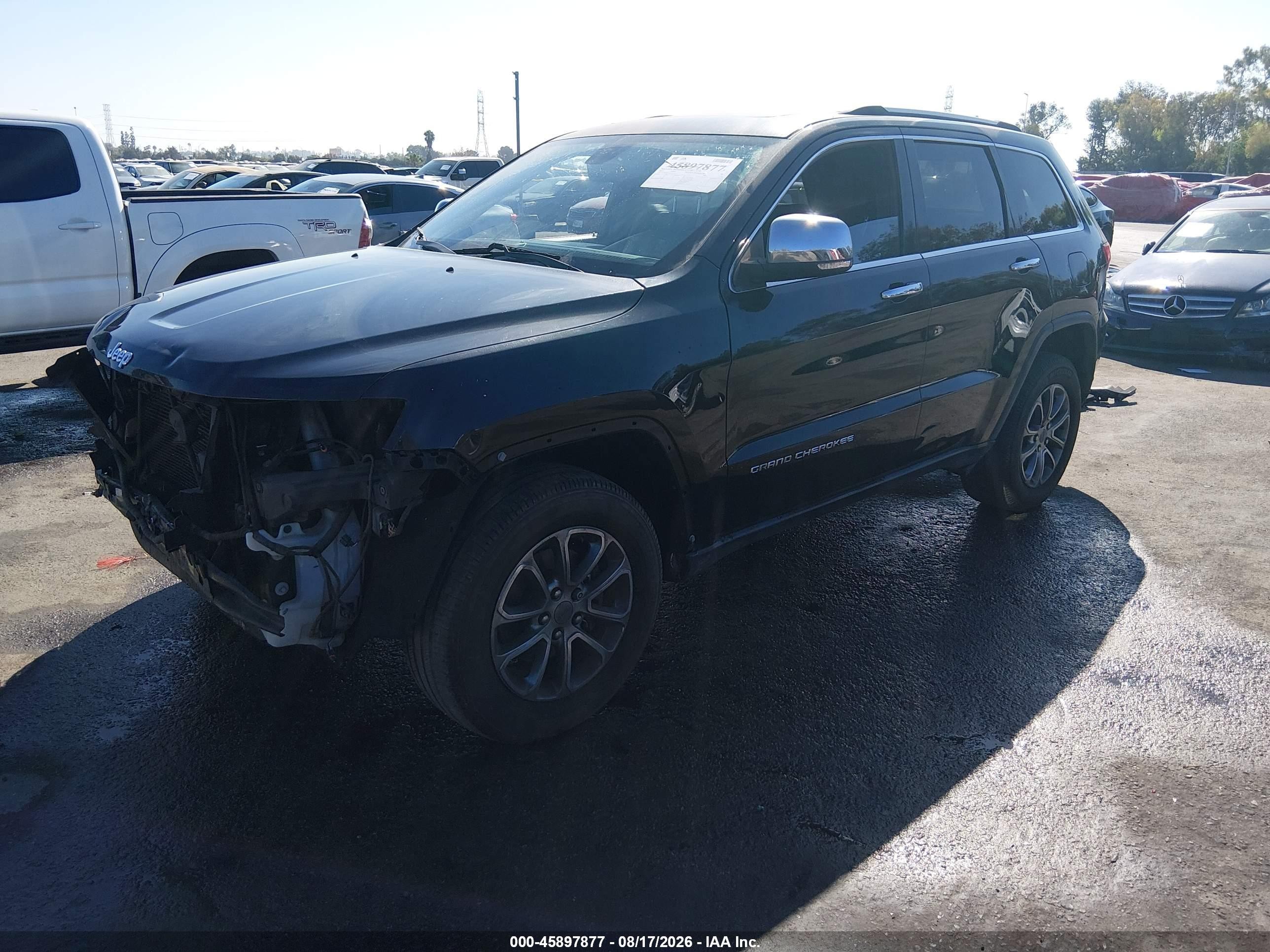 2014 Jeep Grand Cherokee Limited Black vin: 1C4RJEBG4EC191231