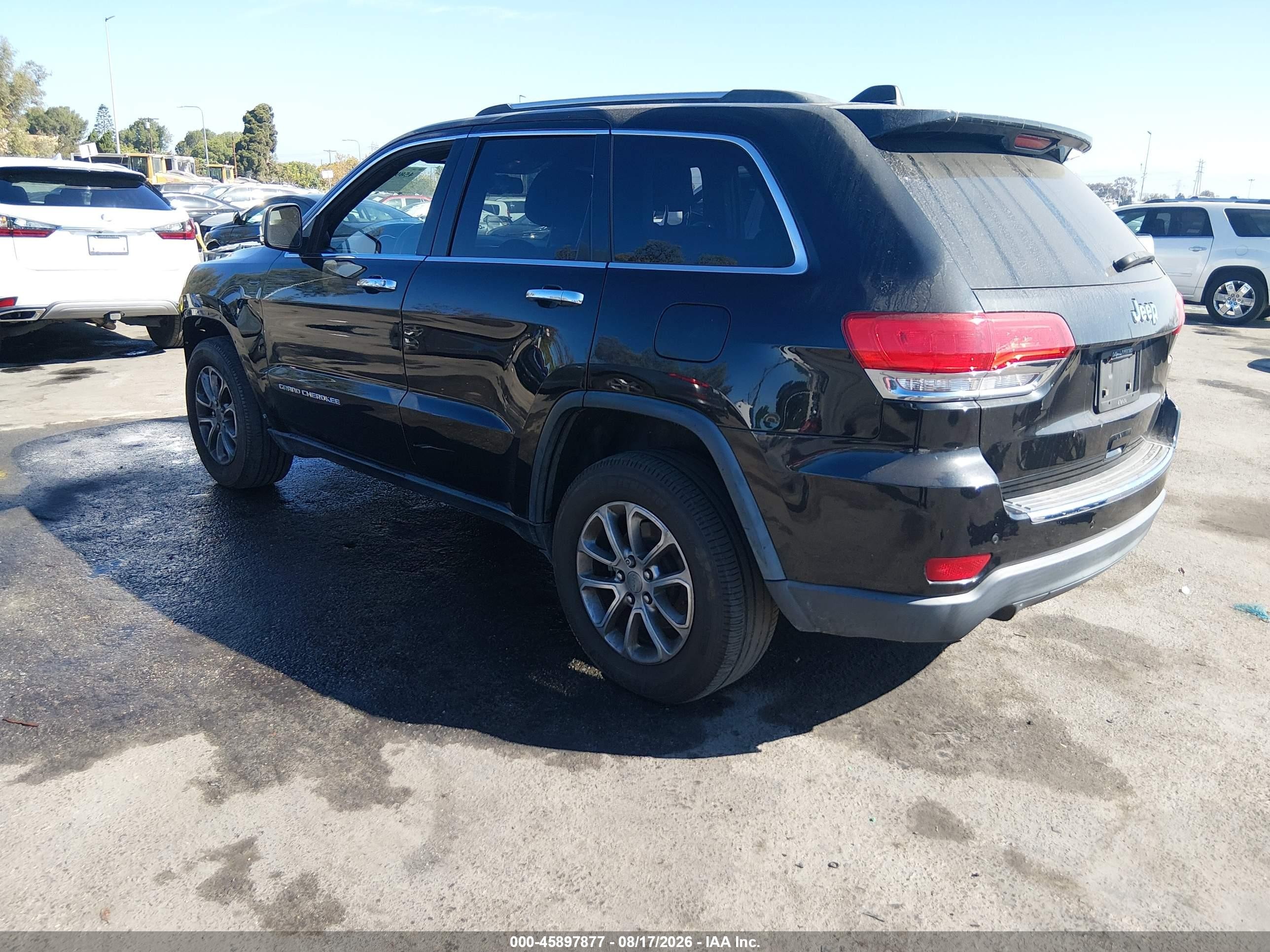 2014 Jeep Grand Cherokee Limited Black vin: 1C4RJEBG4EC191231