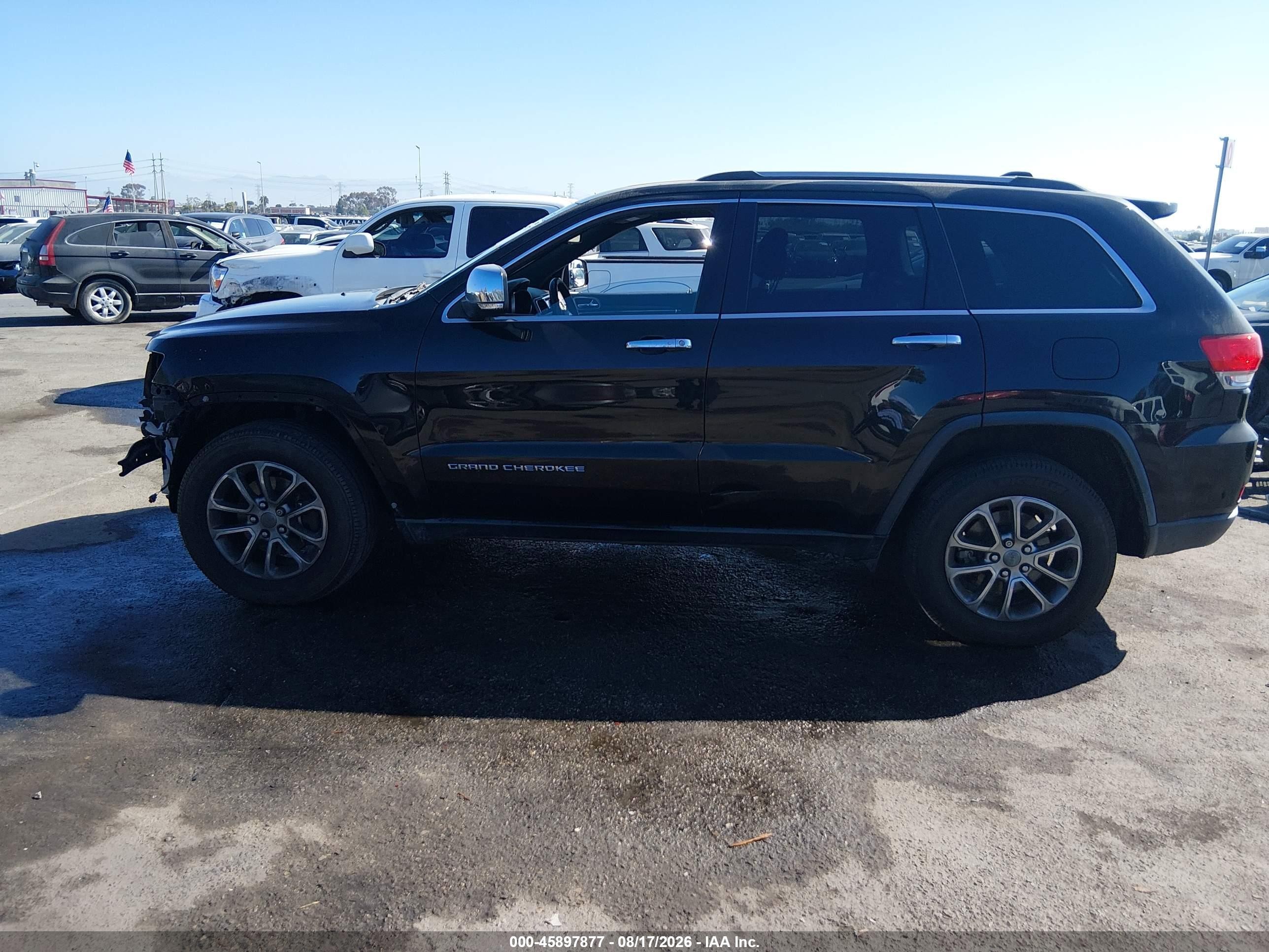 2014 Jeep Grand Cherokee Limited Black vin: 1C4RJEBG4EC191231