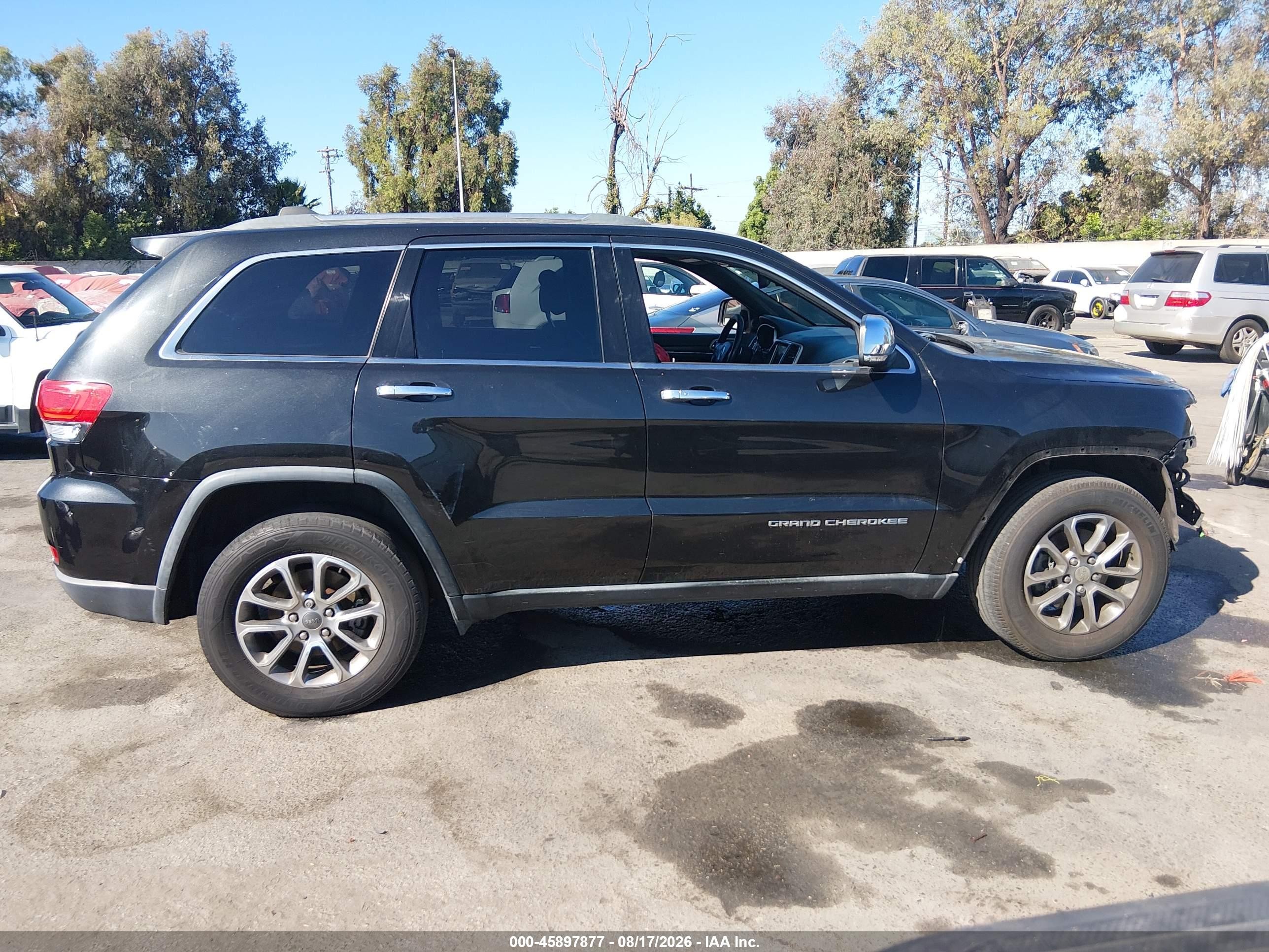 2014 Jeep Grand Cherokee Limited Black vin: 1C4RJEBG4EC191231