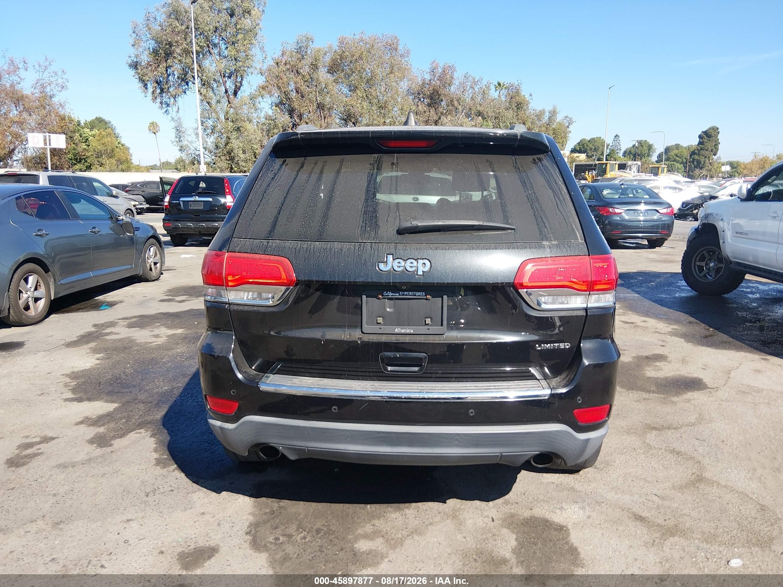 2014 Jeep Grand Cherokee Limited Black vin: 1C4RJEBG4EC191231