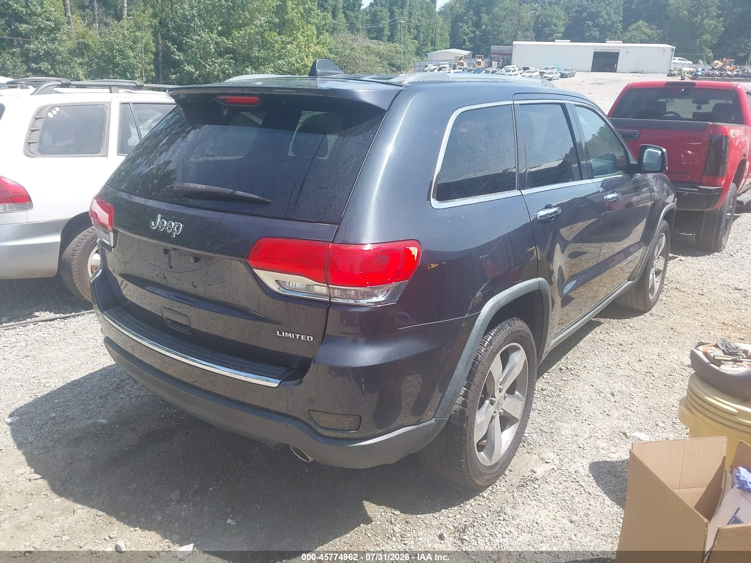 2014 Jeep Grand Cherokee Limited Navy vin: 1C4RJEBG4EC201742