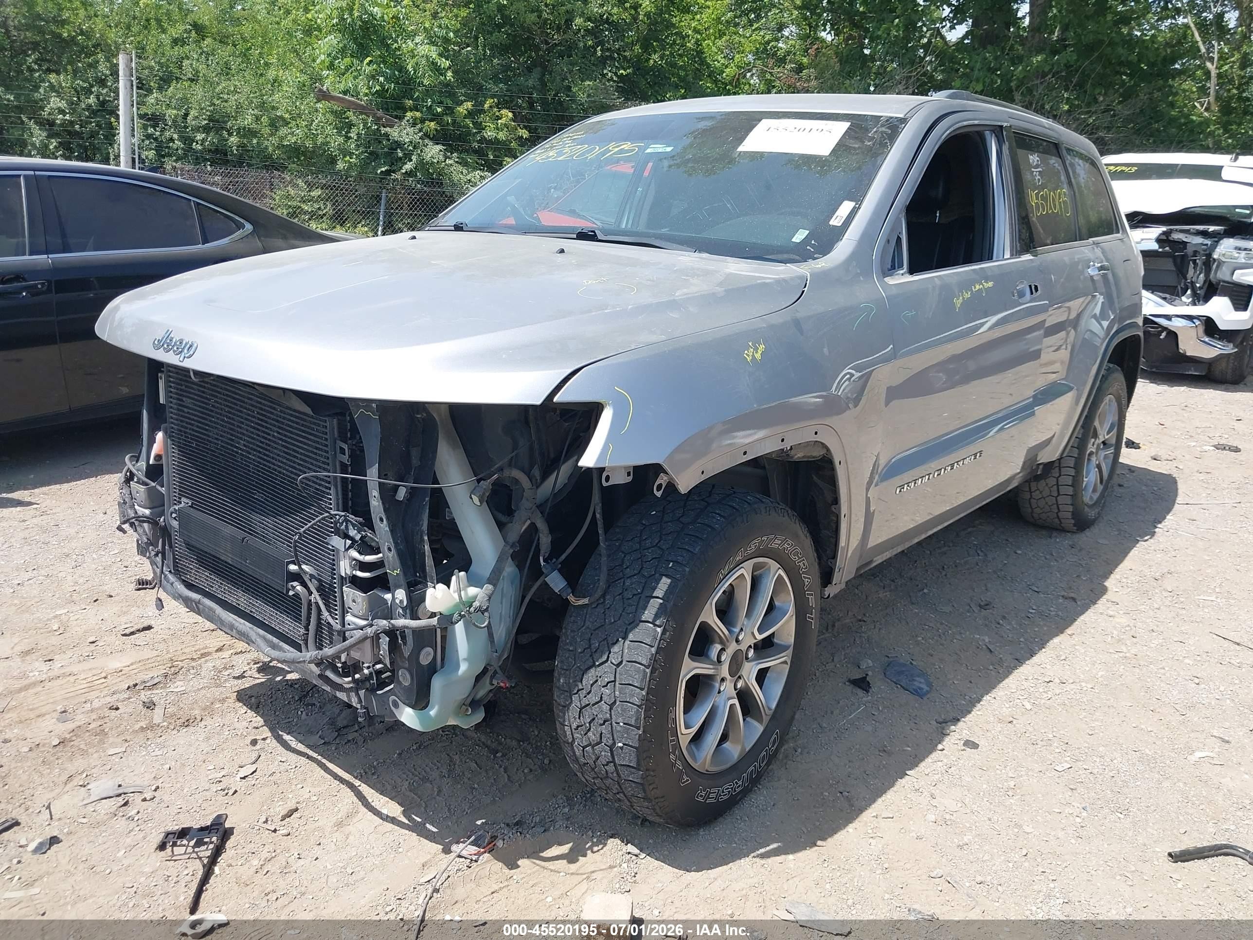 2014 Jeep Grand Cherokee Limited Silver vin: 1C4RJEBG4EC453880