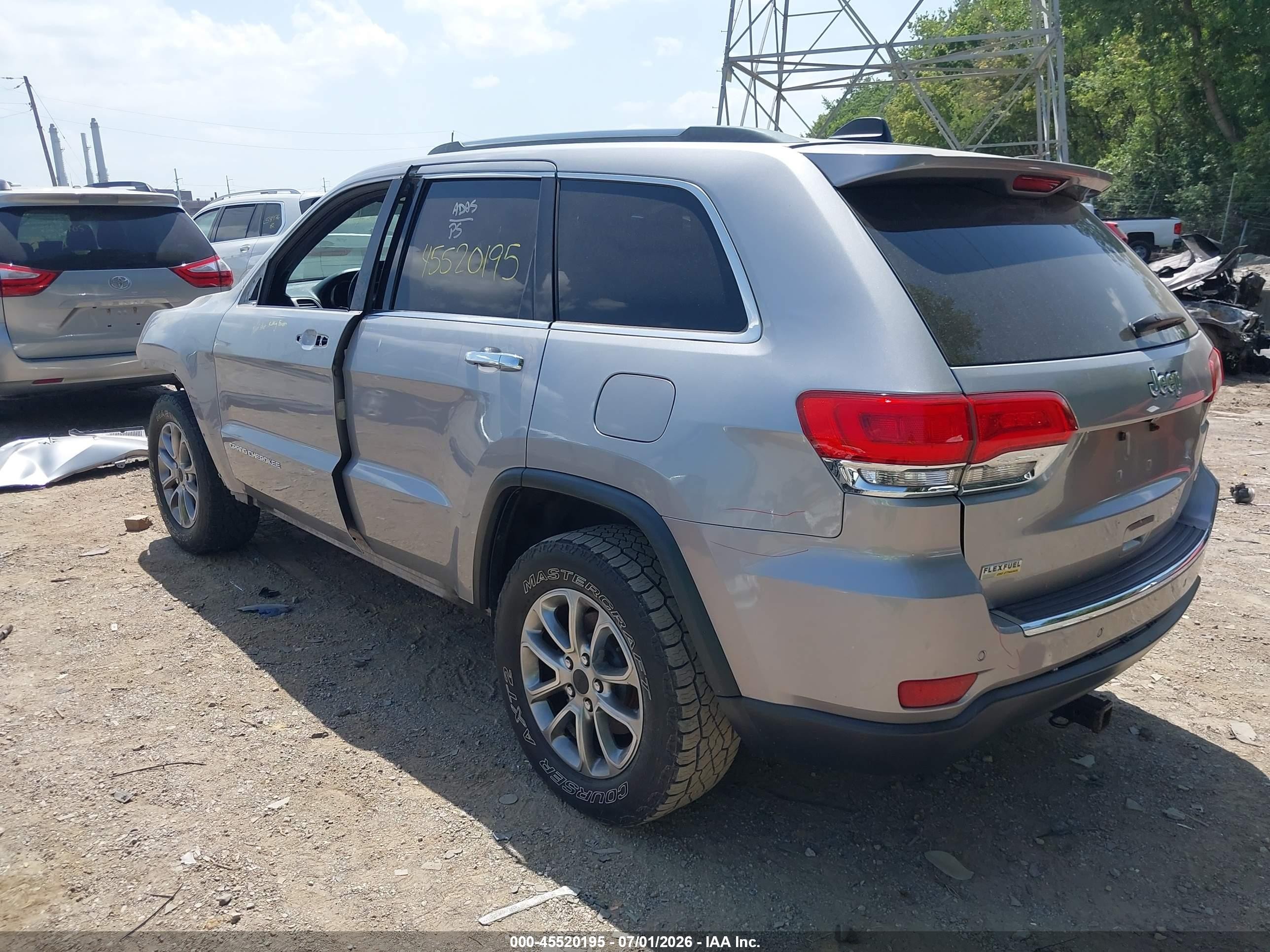 2014 Jeep Grand Cherokee Limited Silver vin: 1C4RJEBG4EC453880