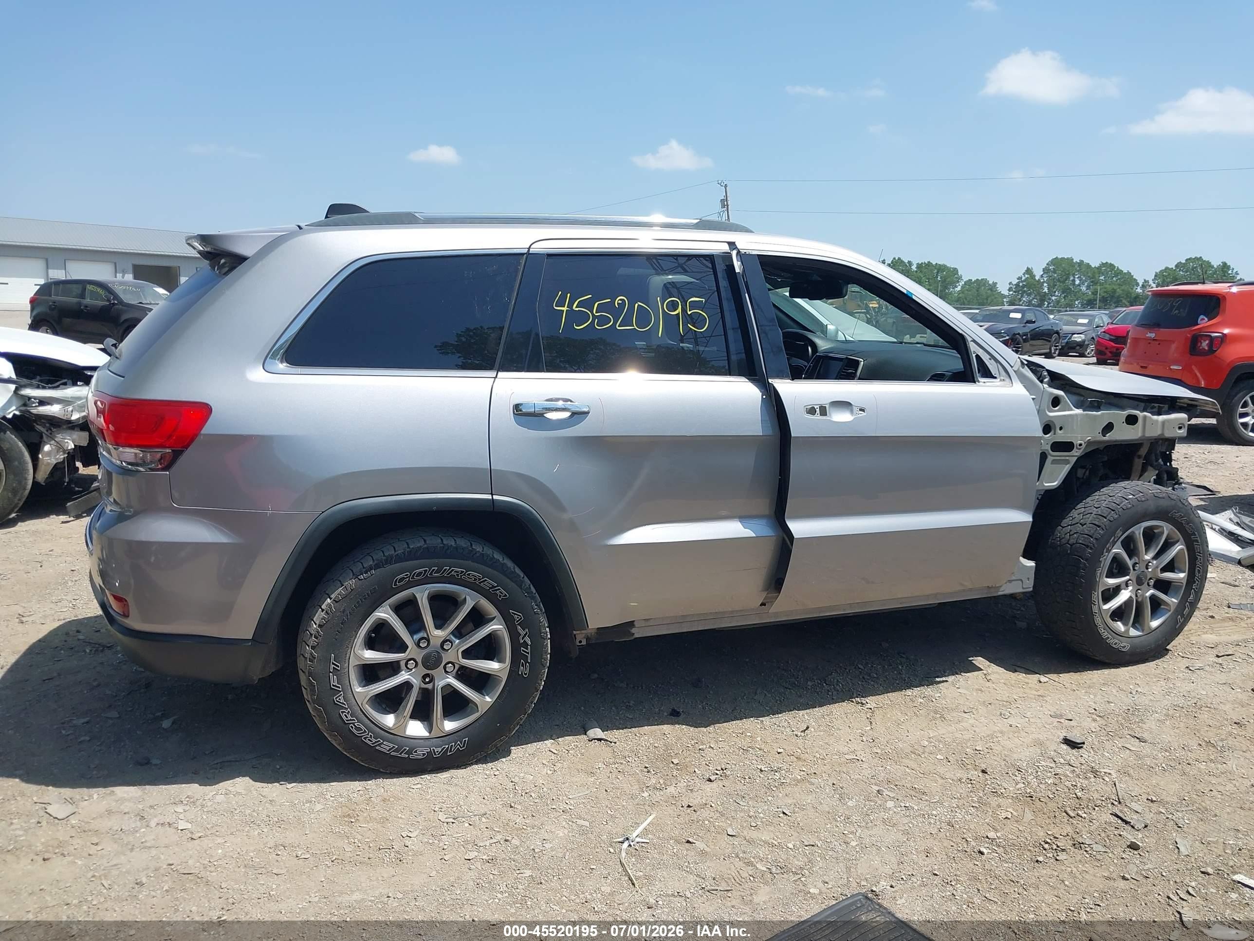2014 Jeep Grand Cherokee Limited Silver vin: 1C4RJEBG4EC453880