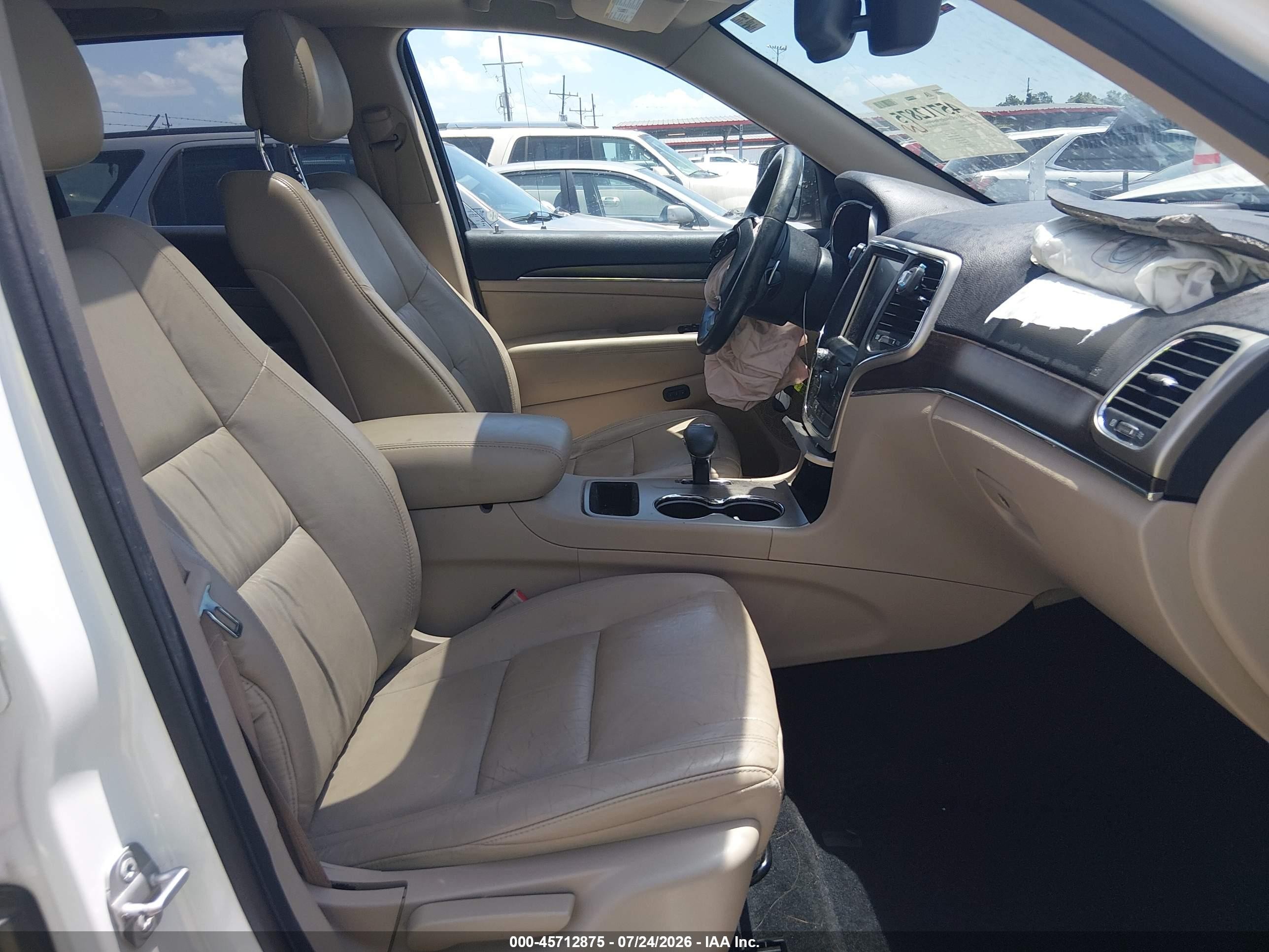 2014 Jeep Grand Cherokee Limited White vin: 1C4RJEBG4EC519831