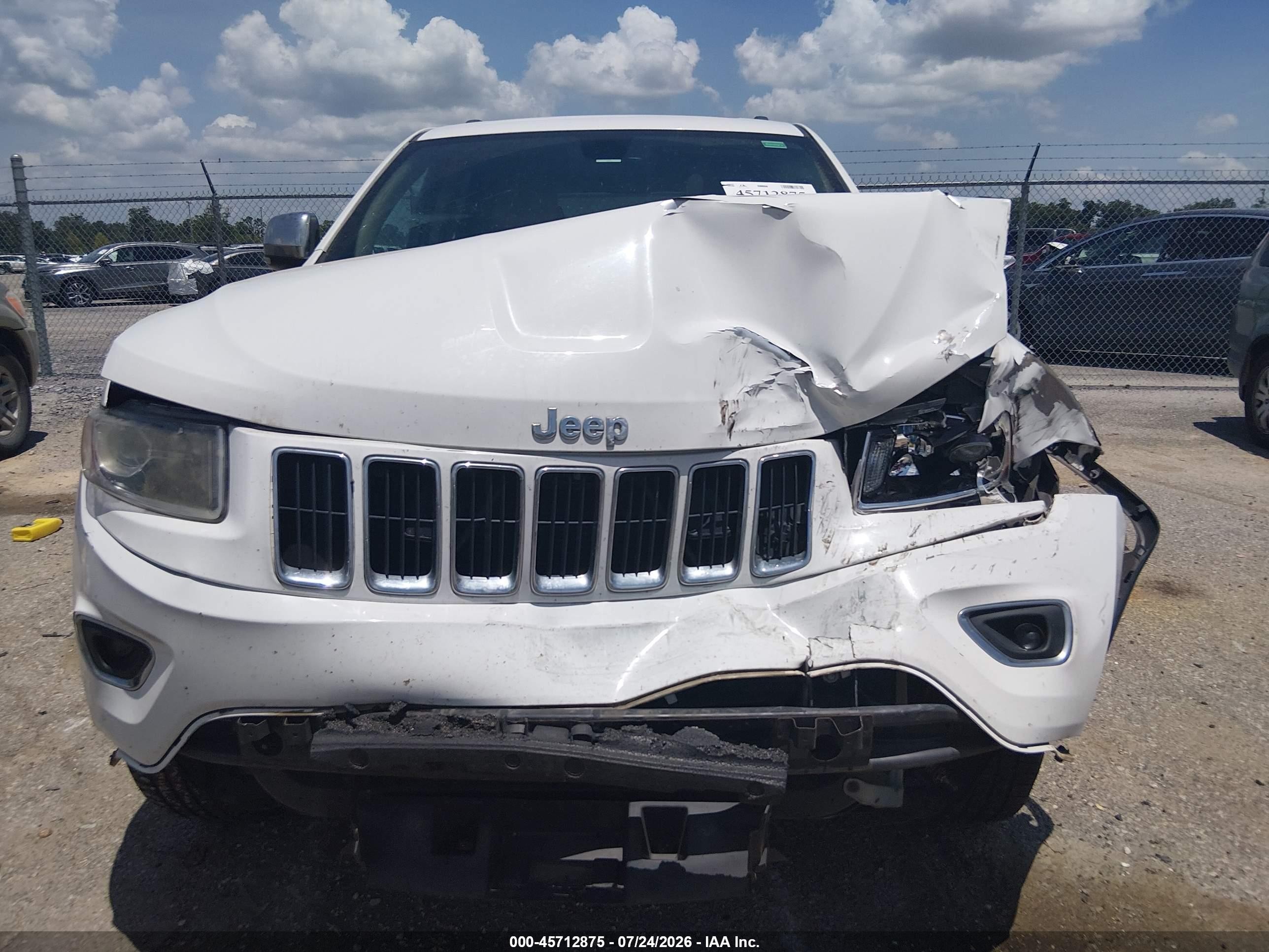 2014 Jeep Grand Cherokee Limited White vin: 1C4RJEBG4EC519831