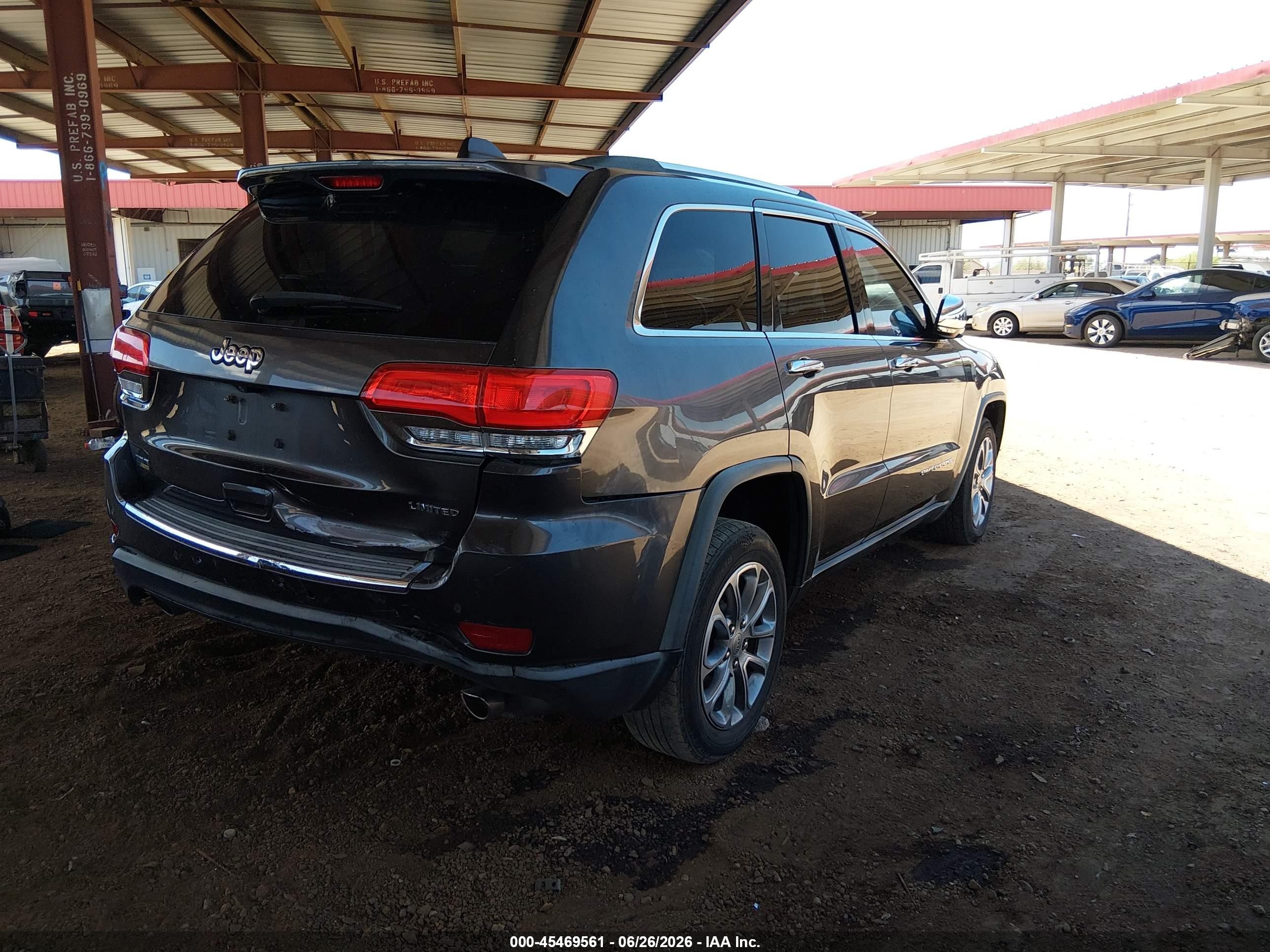 2014 Jeep Grand Cherokee Limited Gray vin: 1C4RJEBG4EC573050