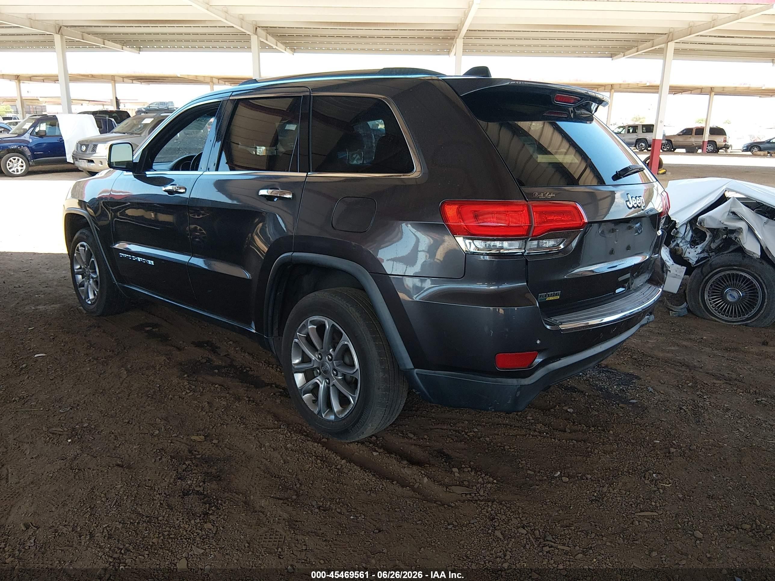 2014 Jeep Grand Cherokee Limited Gray vin: 1C4RJEBG4EC573050
