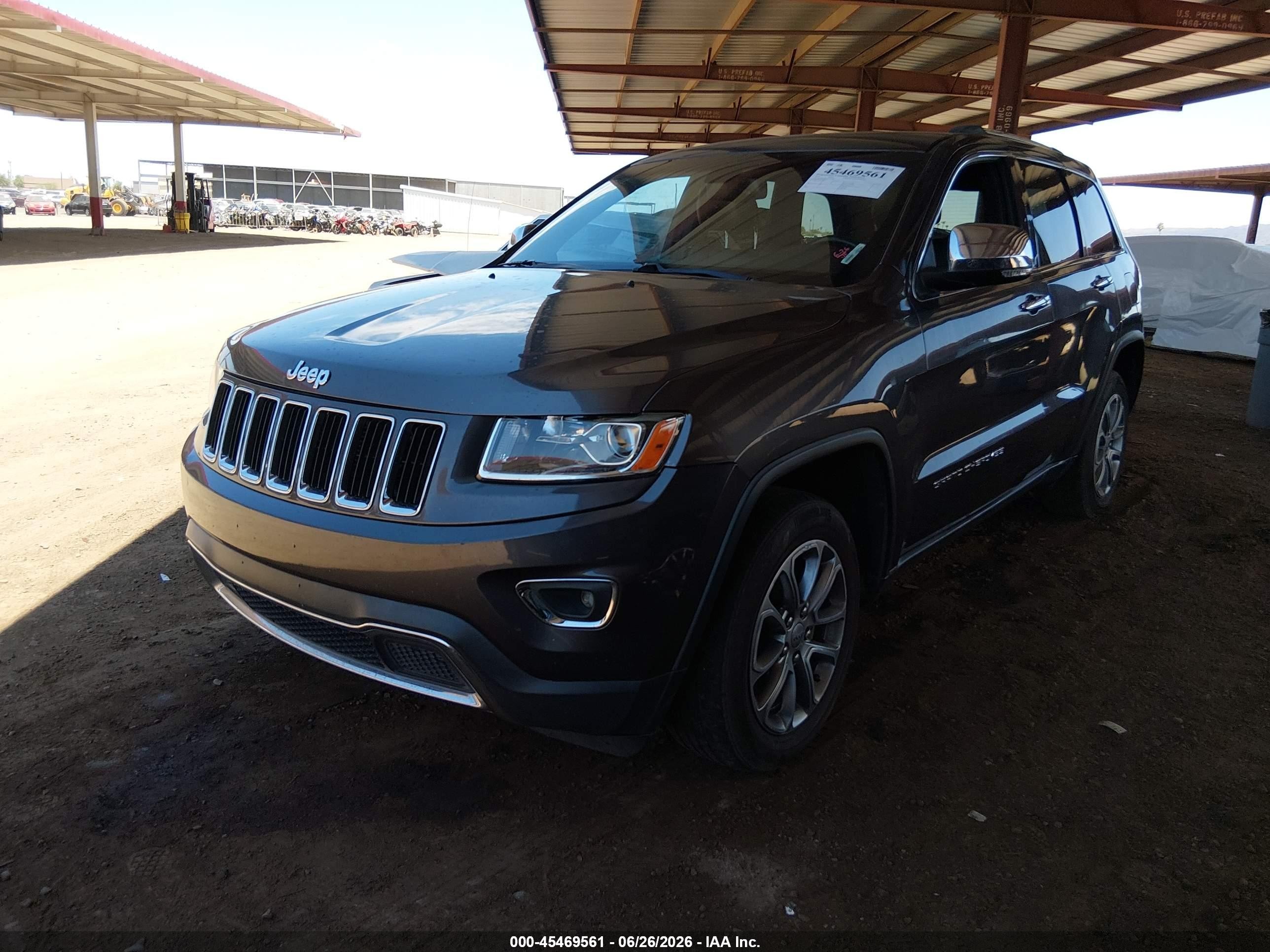 2014 Jeep Grand Cherokee Limited Gray vin: 1C4RJEBG4EC573050