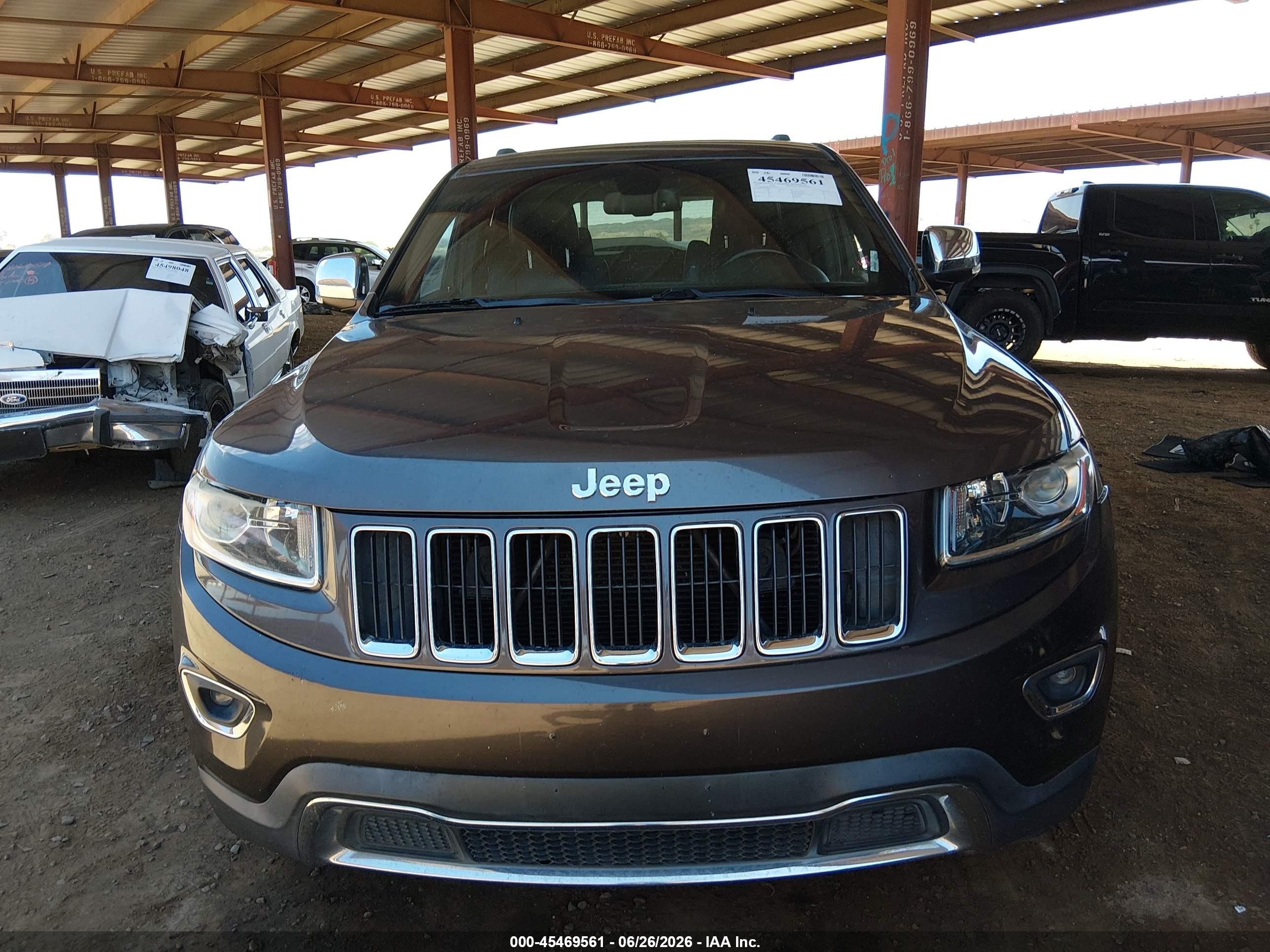 2014 Jeep Grand Cherokee Limited Gray vin: 1C4RJEBG4EC573050