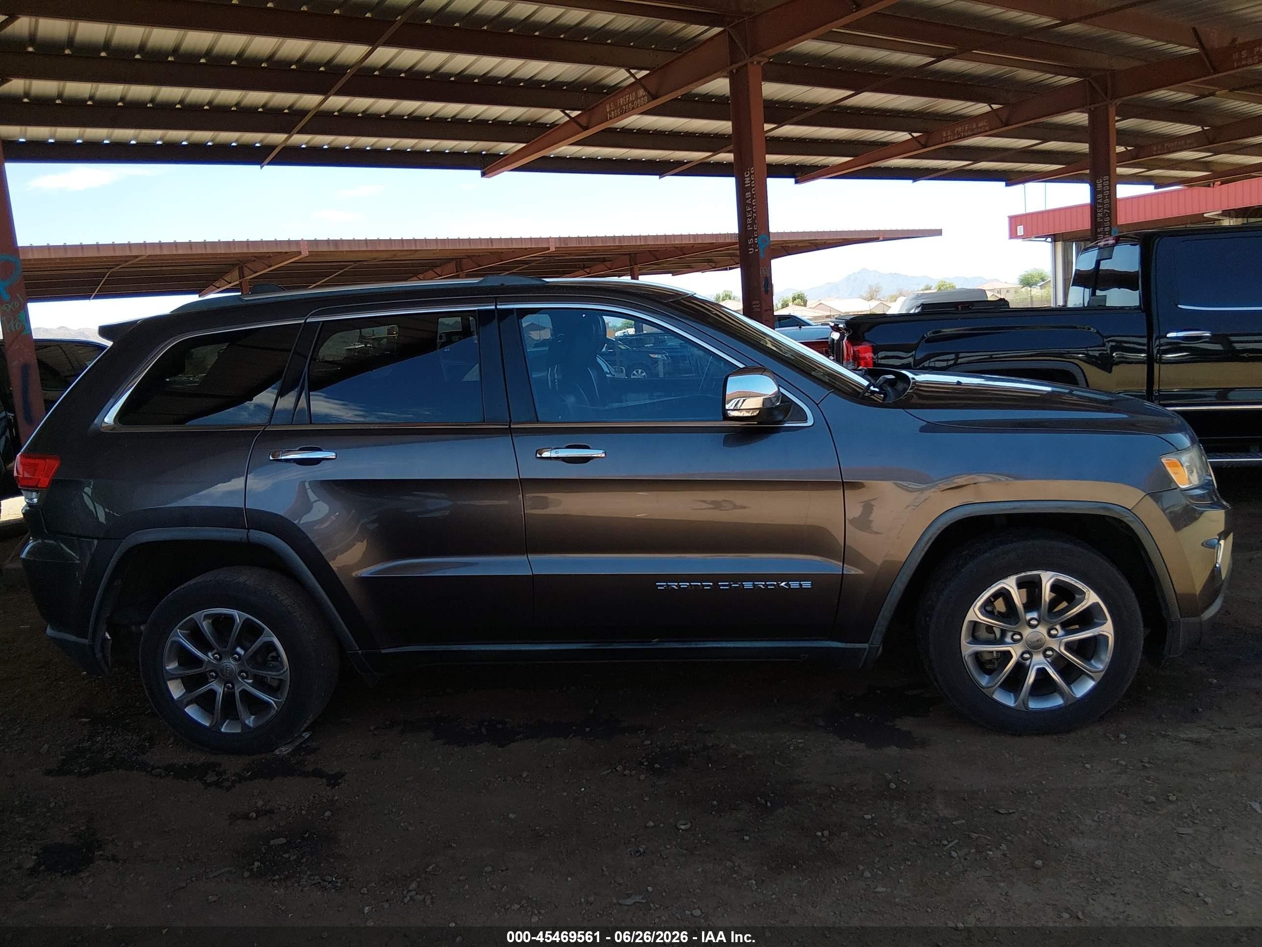 2014 Jeep Grand Cherokee Limited Gray vin: 1C4RJEBG4EC573050