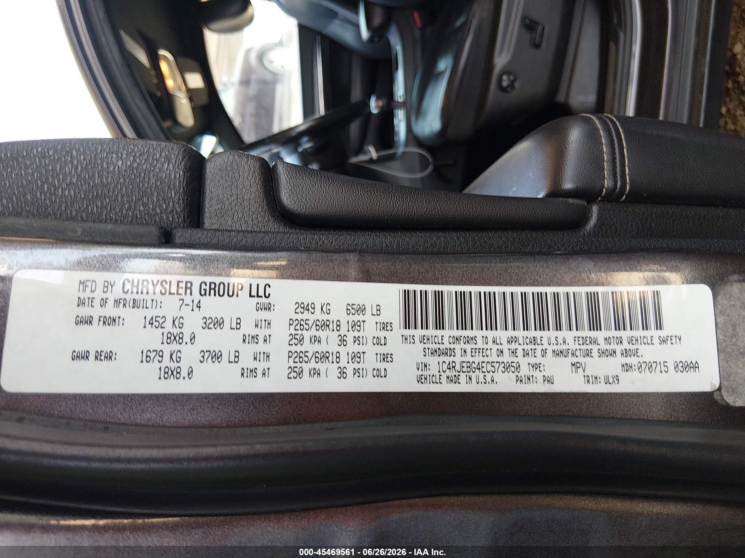 2014 Jeep Grand Cherokee Limited Gray vin: 1C4RJEBG4EC573050