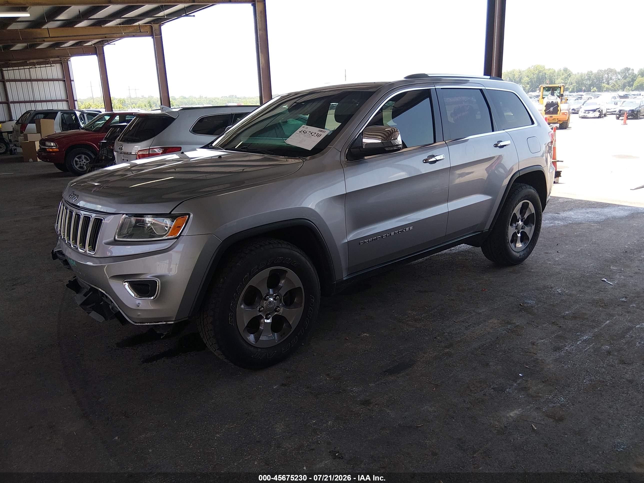 2014 Jeep Grand Cherokee Limited Серый vin: 1C4RJEBG4EC573646