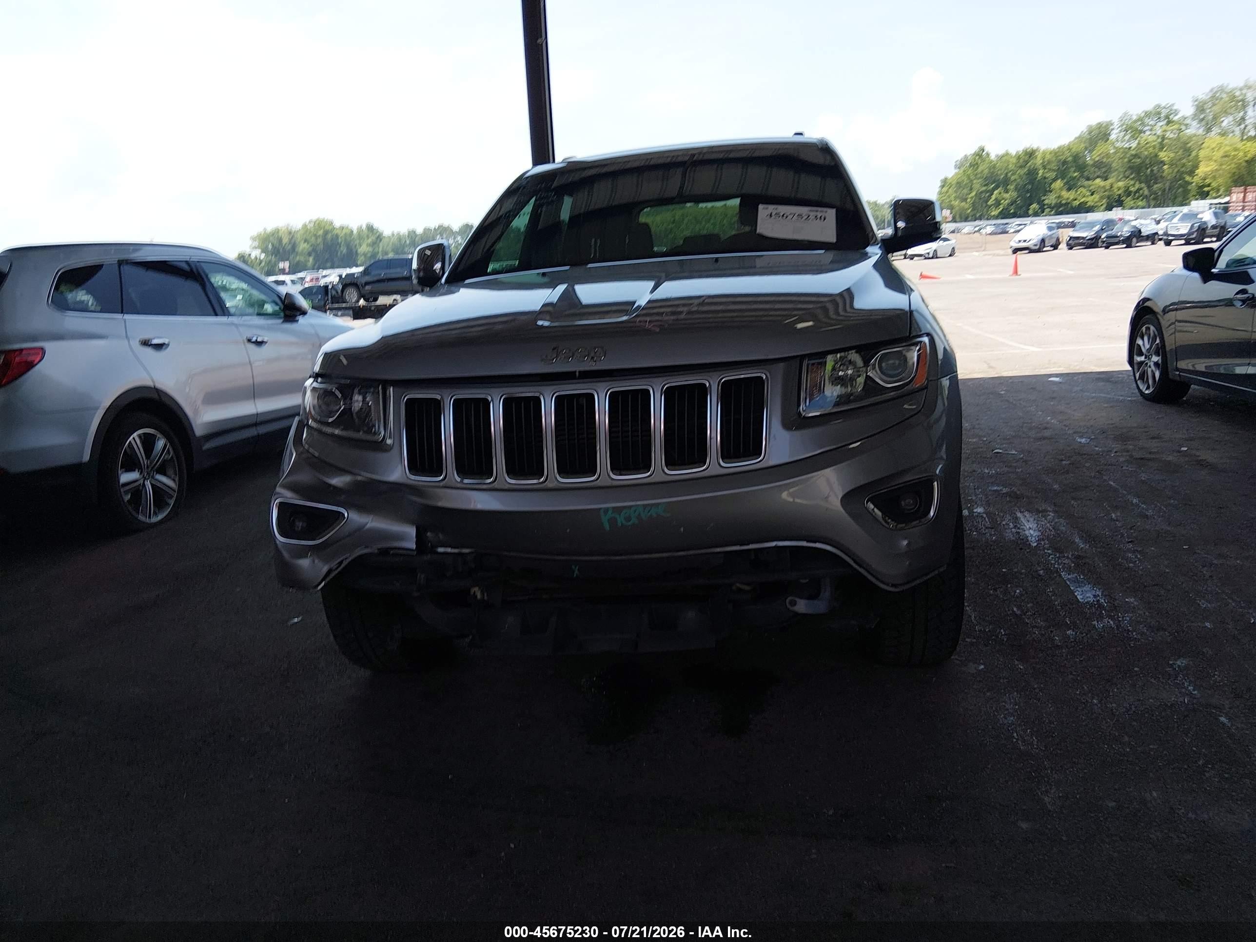 2014 Jeep Grand Cherokee Limited Серый vin: 1C4RJEBG4EC573646