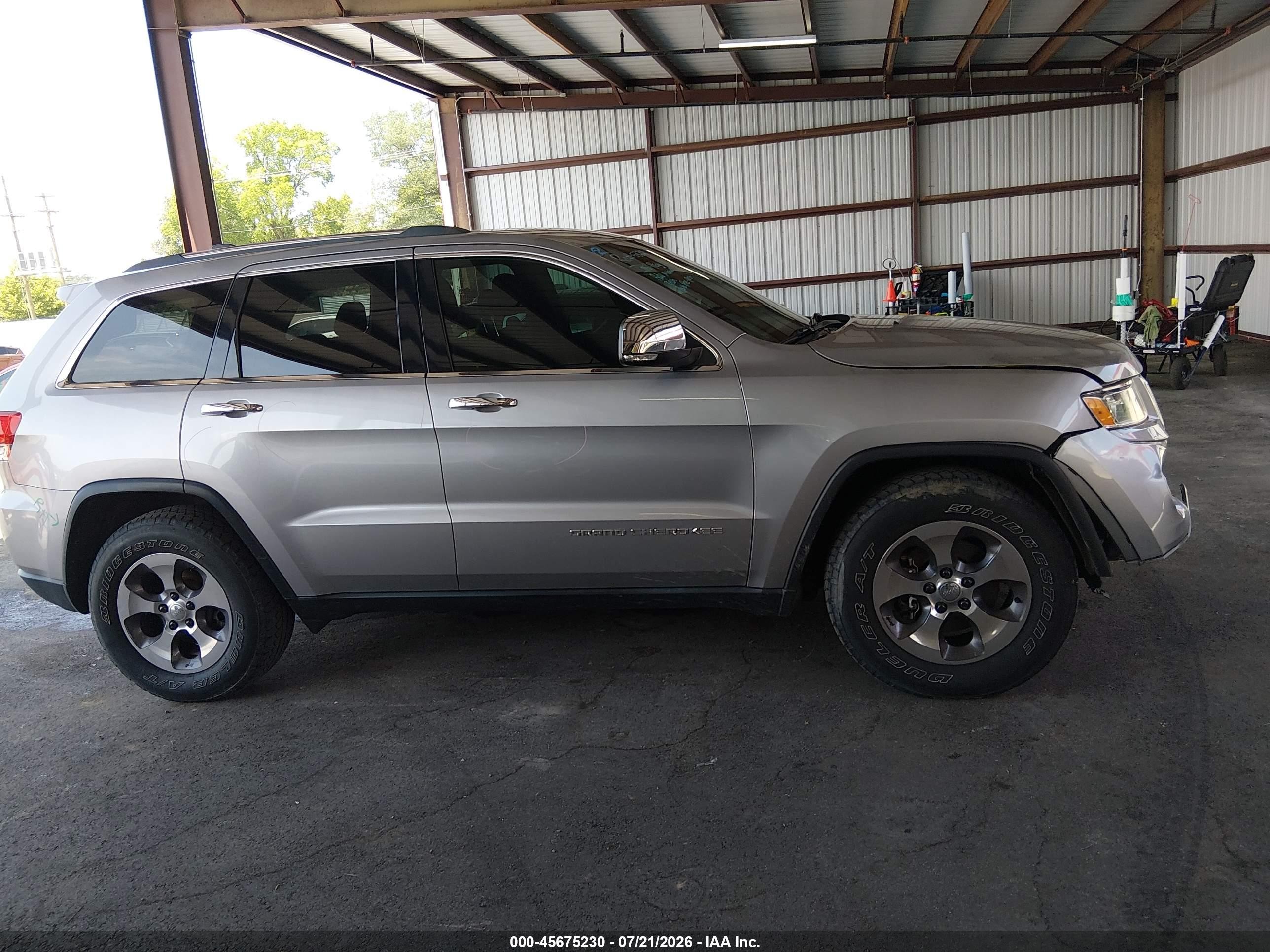 2014 Jeep Grand Cherokee Limited Серый vin: 1C4RJEBG4EC573646