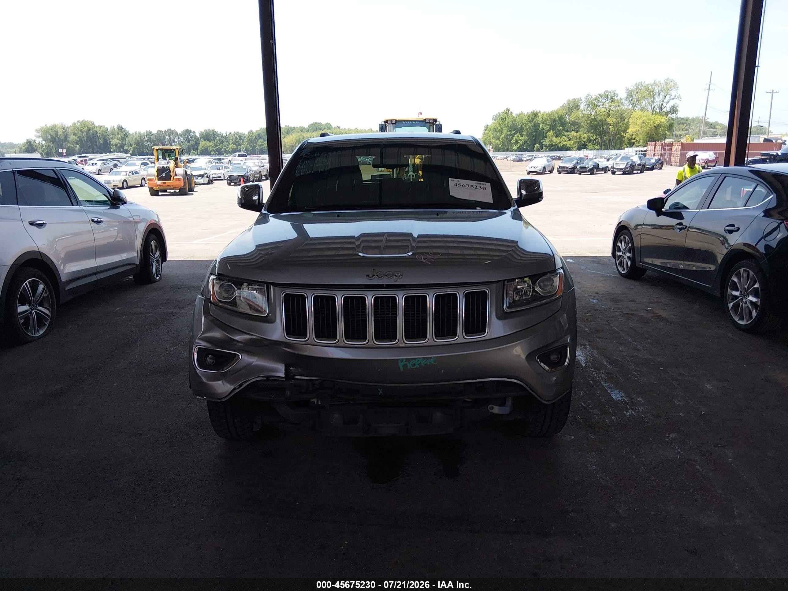 2014 Jeep Grand Cherokee Limited Серый vin: 1C4RJEBG4EC573646
