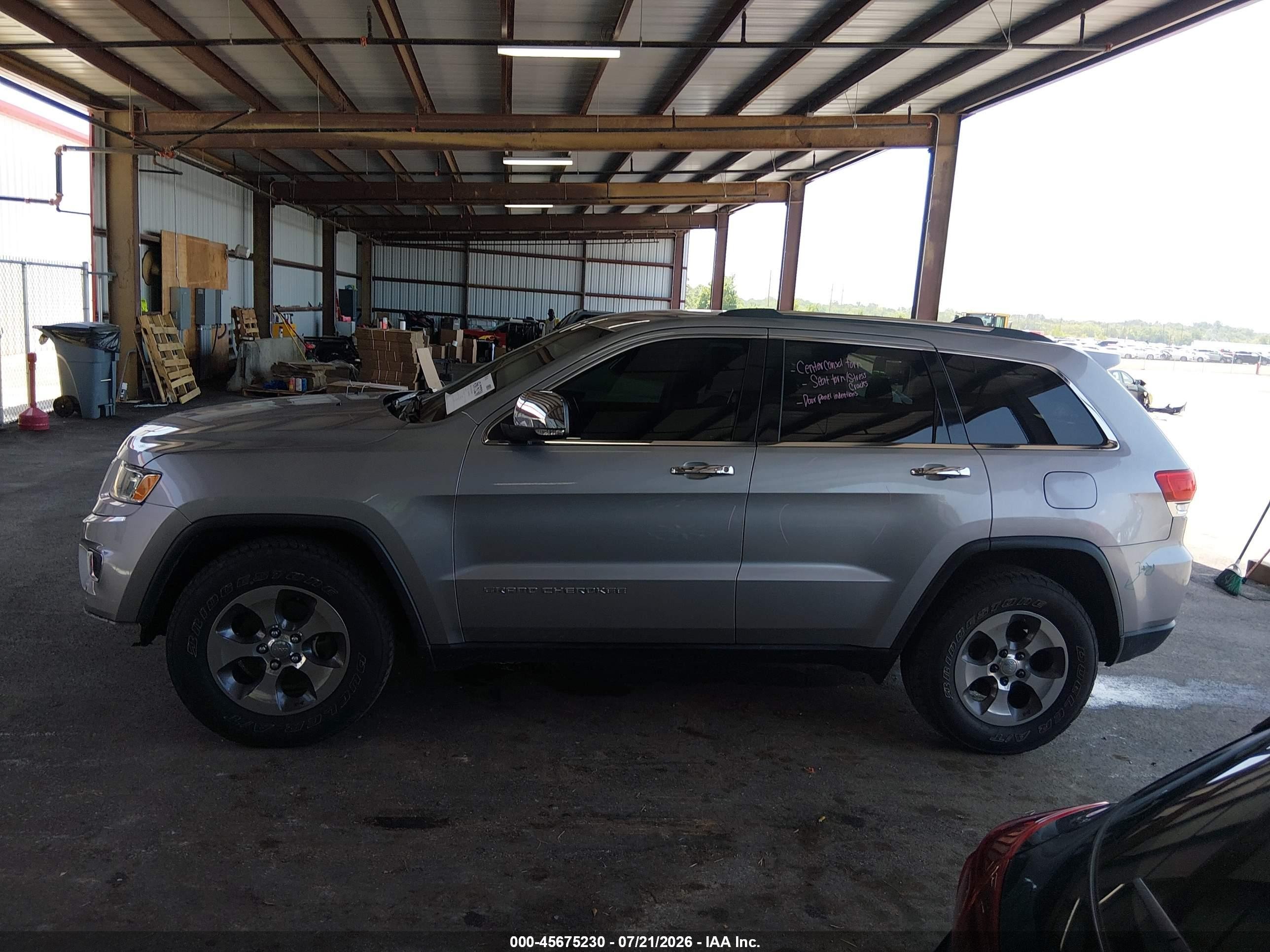 2014 Jeep Grand Cherokee Limited Серый vin: 1C4RJEBG4EC573646
