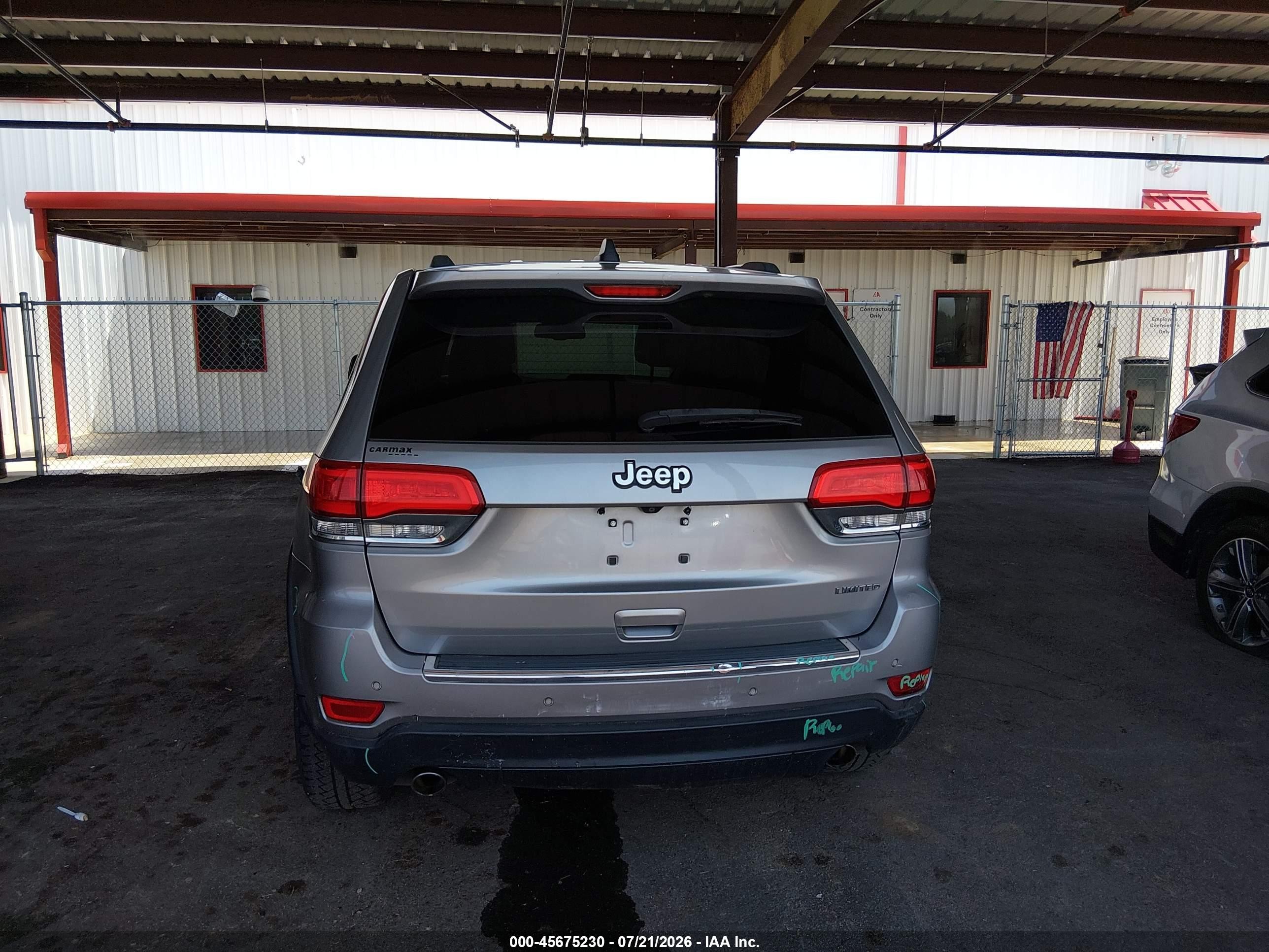 2014 Jeep Grand Cherokee Limited Серый vin: 1C4RJEBG4EC573646