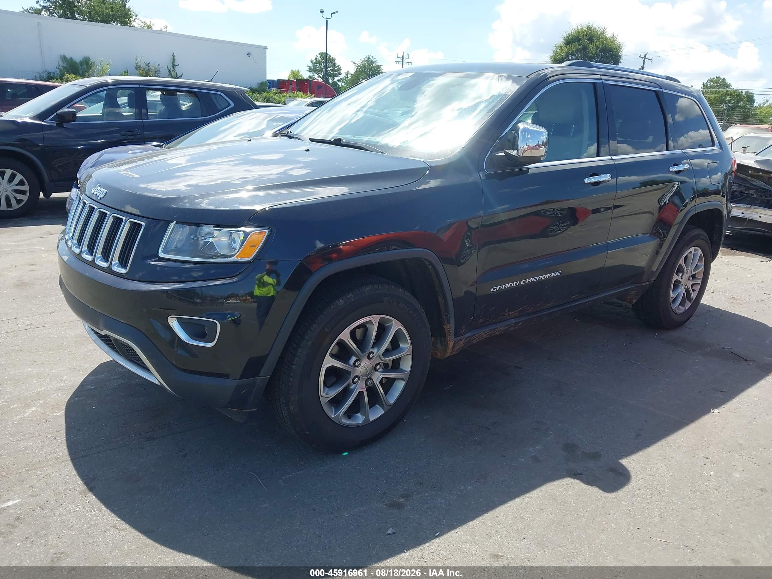 2015 Jeep Grand Cherokee Limited Black vin: 1C4RJEBG4FC137090