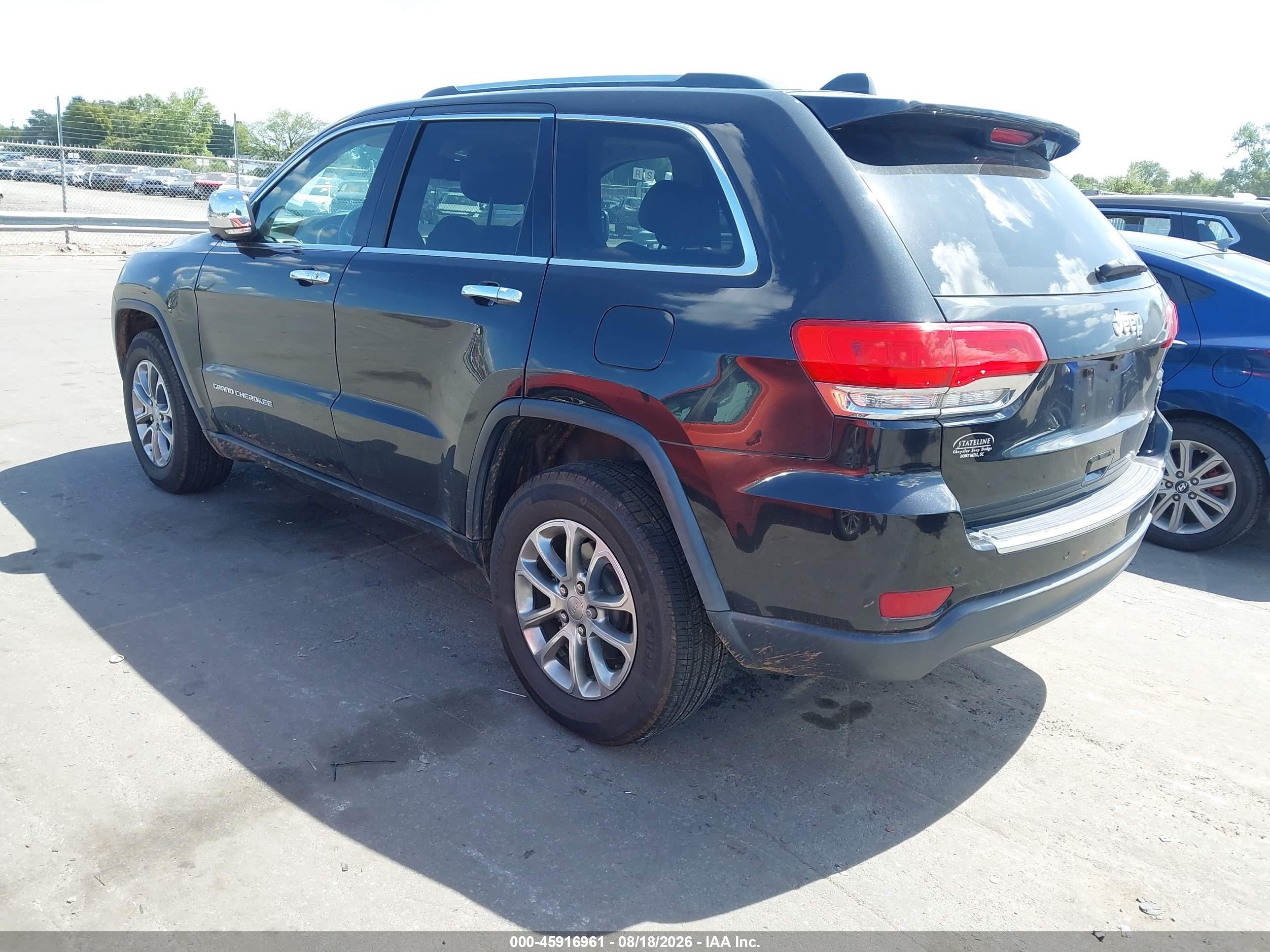 2015 Jeep Grand Cherokee Limited Black vin: 1C4RJEBG4FC137090