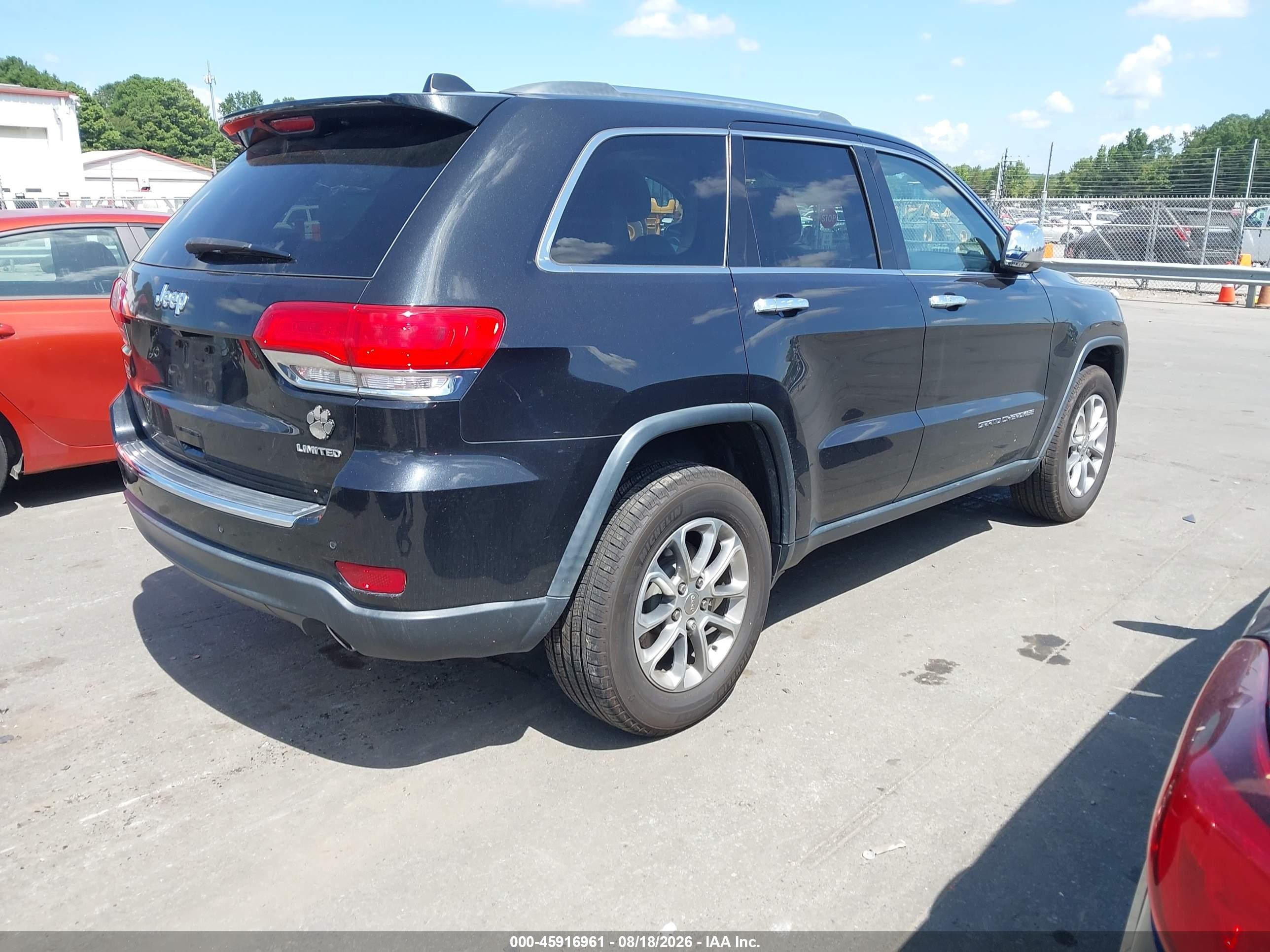 2015 Jeep Grand Cherokee Limited Black vin: 1C4RJEBG4FC137090