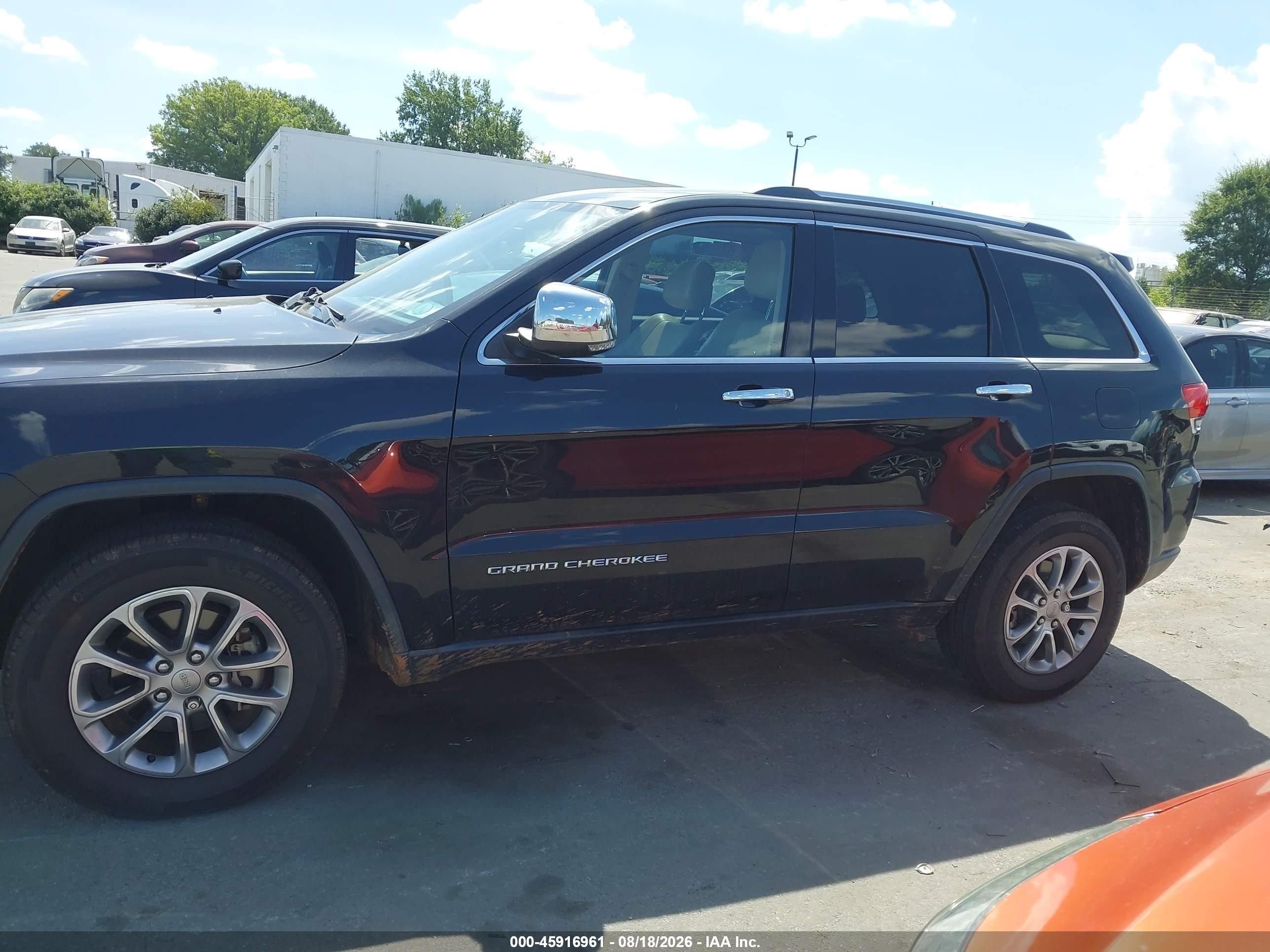 2015 Jeep Grand Cherokee Limited Black vin: 1C4RJEBG4FC137090