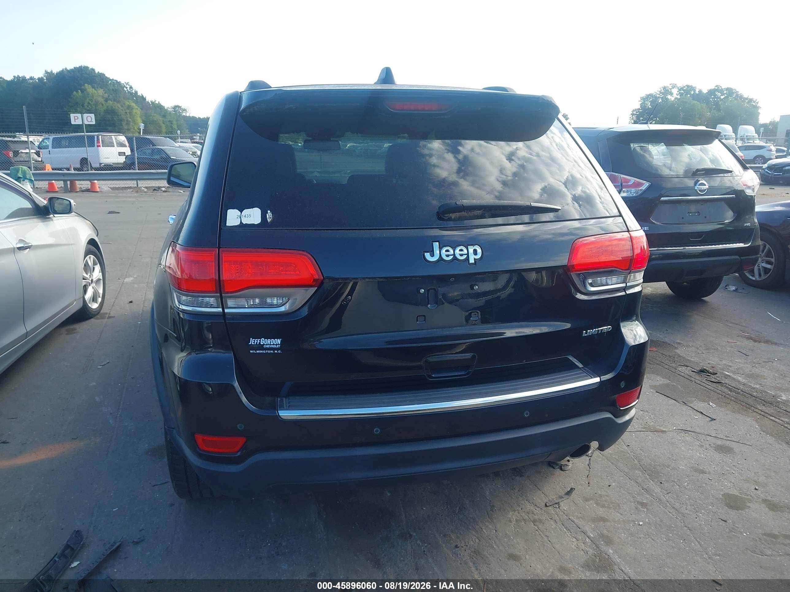 2015 Jeep Grand Cherokee Limited Black vin: 1C4RJEBG4FC160448