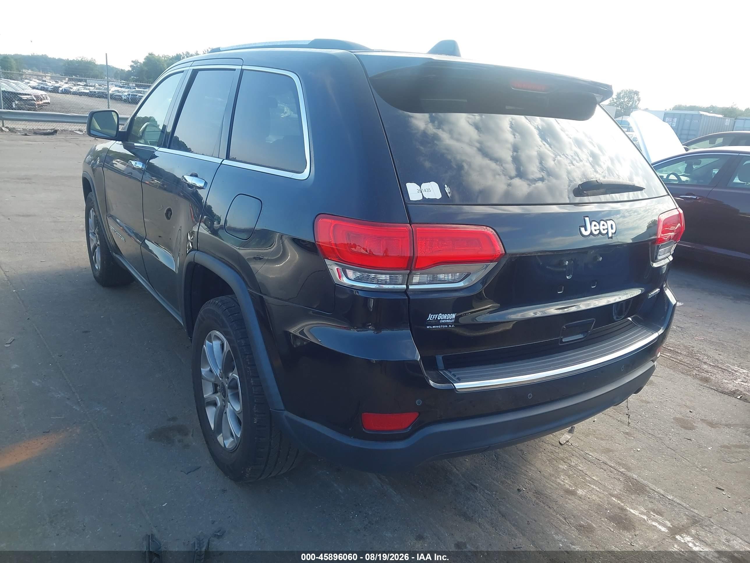 2015 Jeep Grand Cherokee Limited Black vin: 1C4RJEBG4FC160448