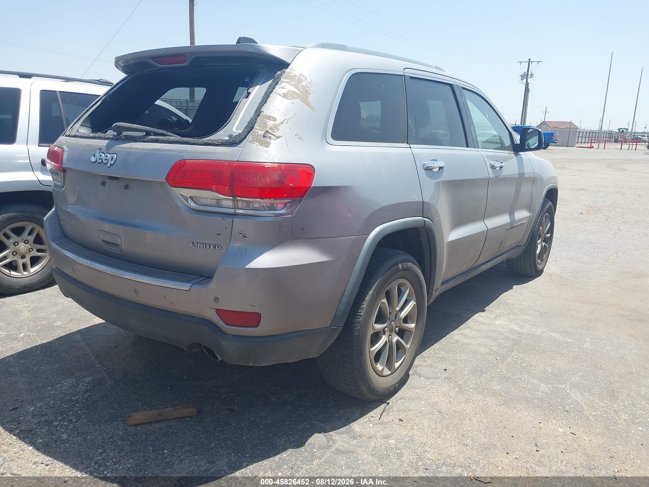 2015 Jeep Grand Cherokee Limited Silver vin: 1C4RJEBG4FC668094