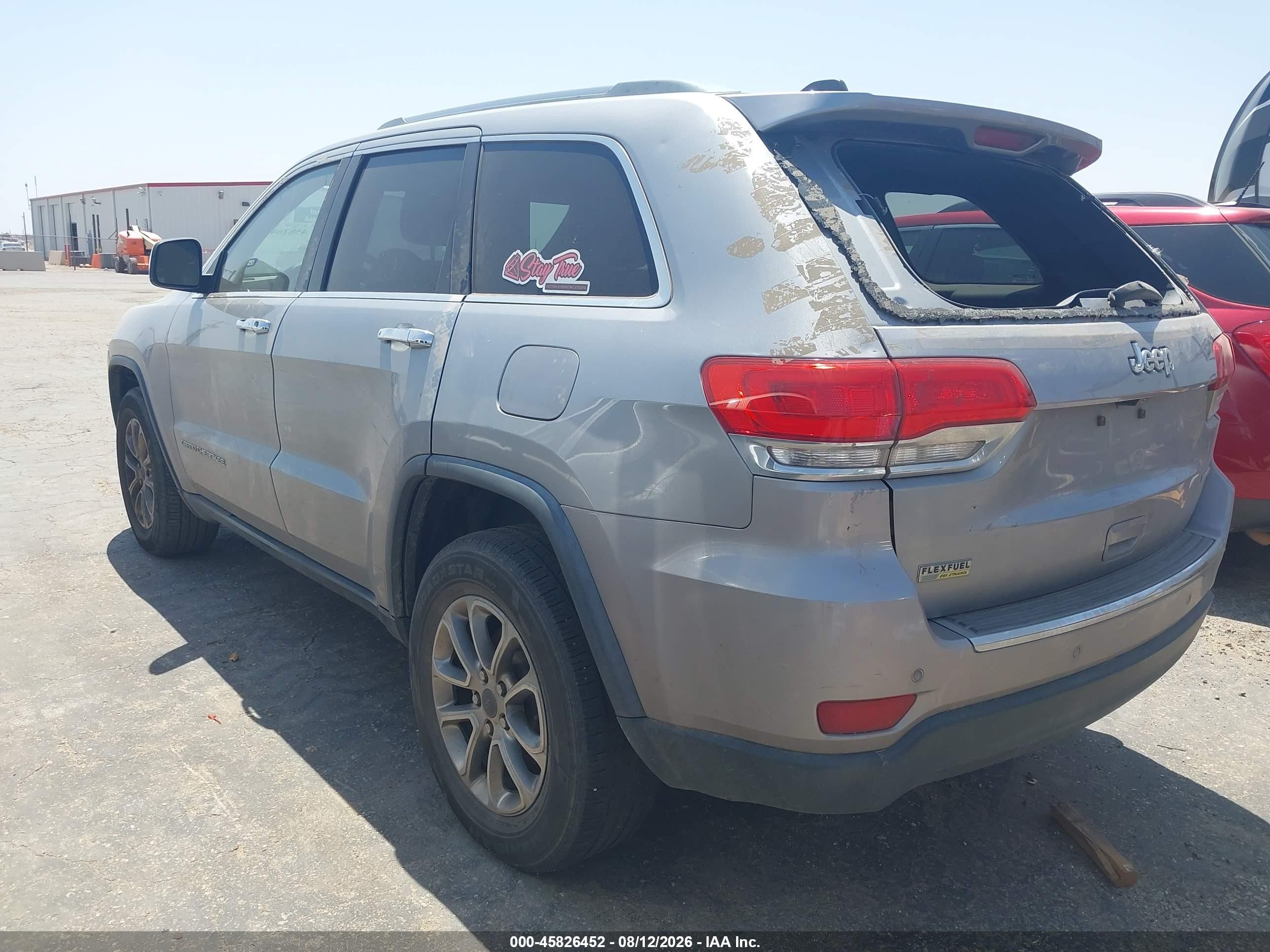 2015 Jeep Grand Cherokee Limited Silver vin: 1C4RJEBG4FC668094