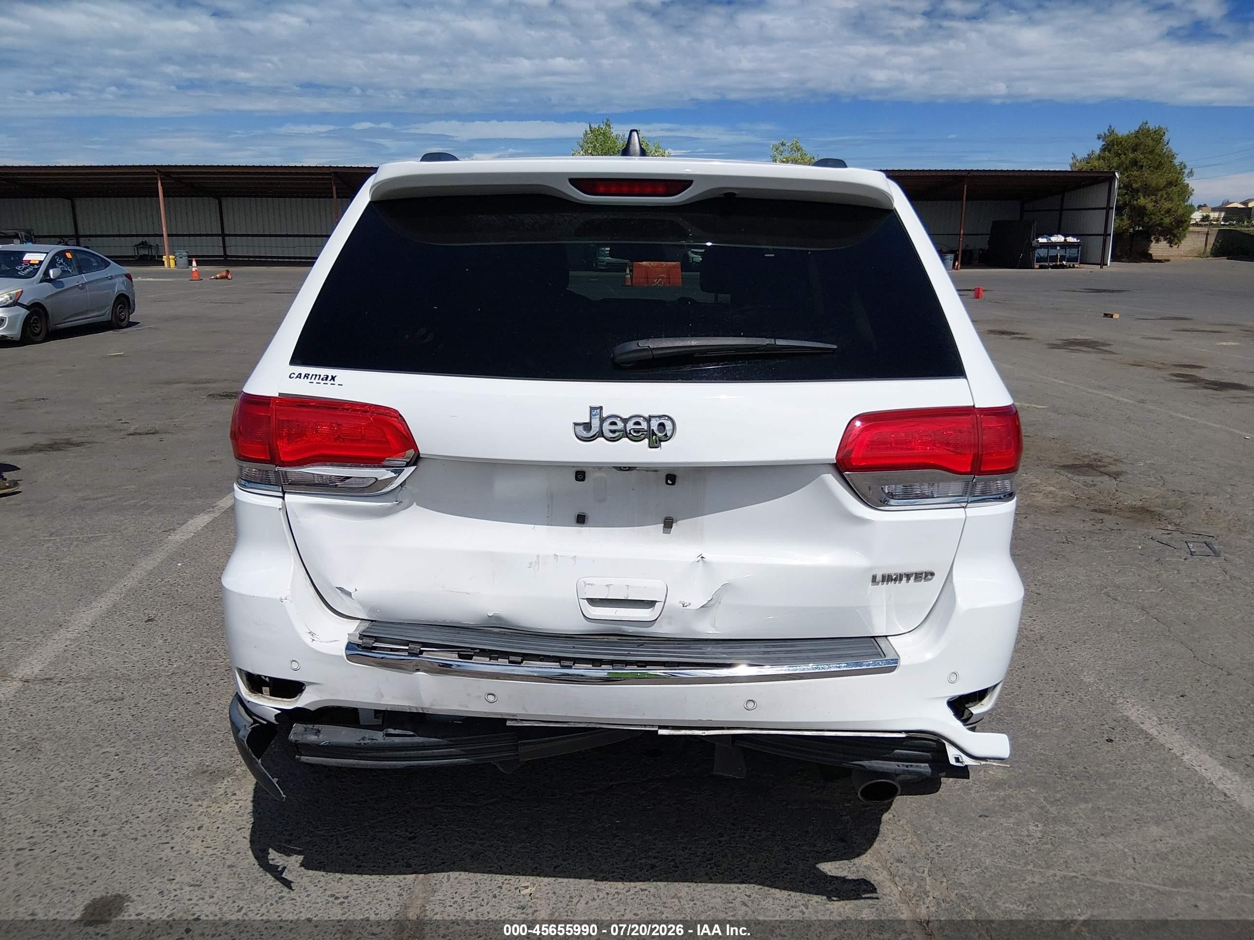 2015 Jeep Grand Cherokee Limited White vin: 1C4RJEBG4FC669150