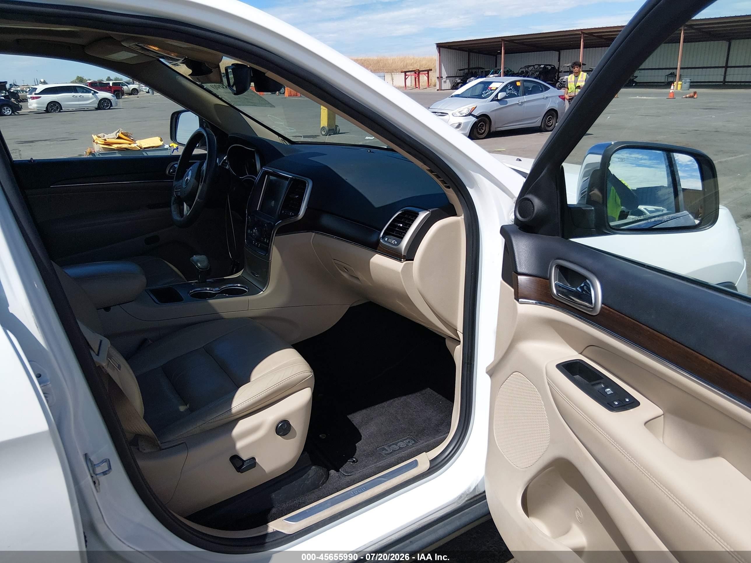2015 Jeep Grand Cherokee Limited White vin: 1C4RJEBG4FC669150