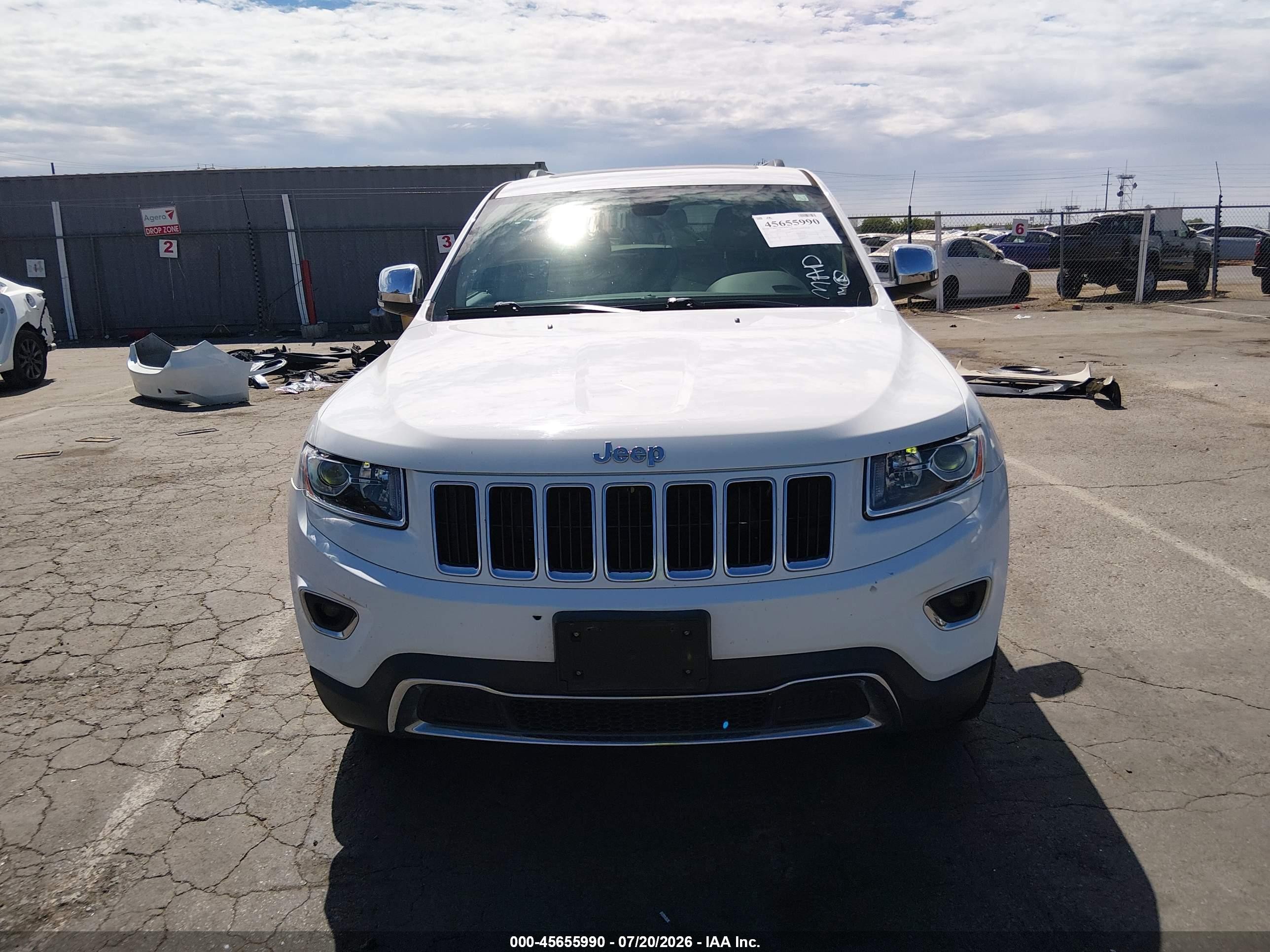 2015 Jeep Grand Cherokee Limited White vin: 1C4RJEBG4FC669150
