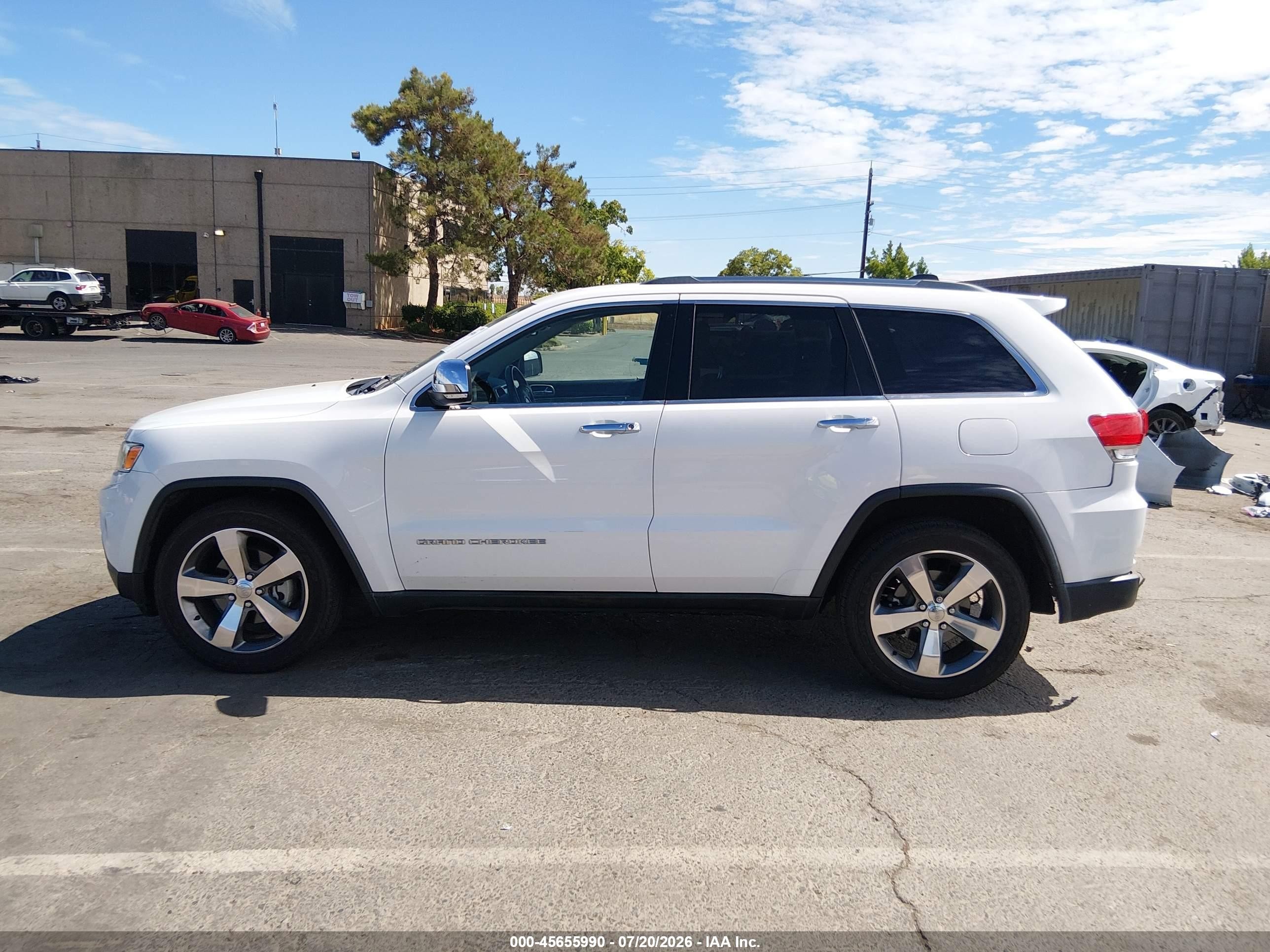 2015 Jeep Grand Cherokee Limited White vin: 1C4RJEBG4FC669150