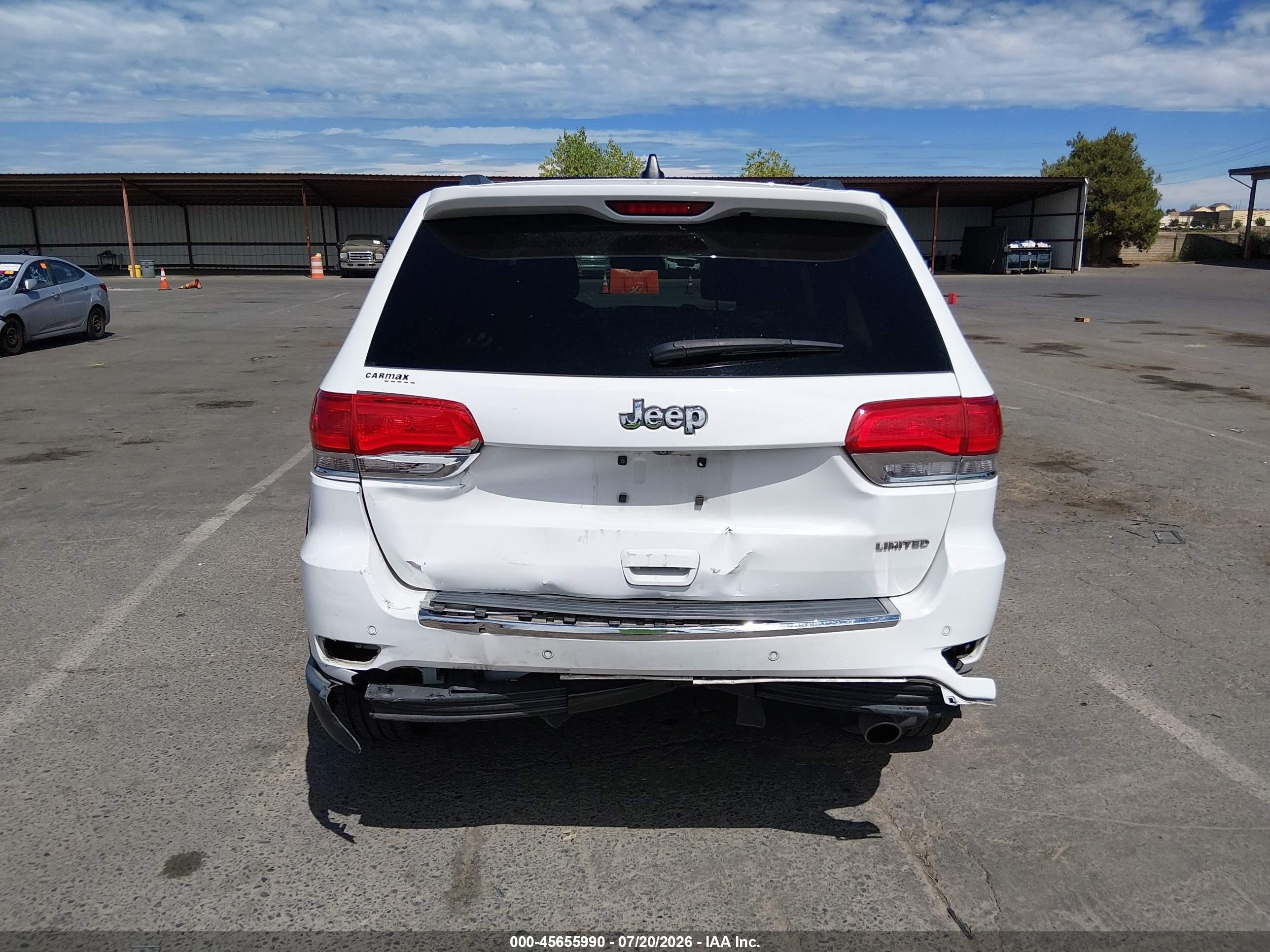 2015 Jeep Grand Cherokee Limited White vin: 1C4RJEBG4FC669150