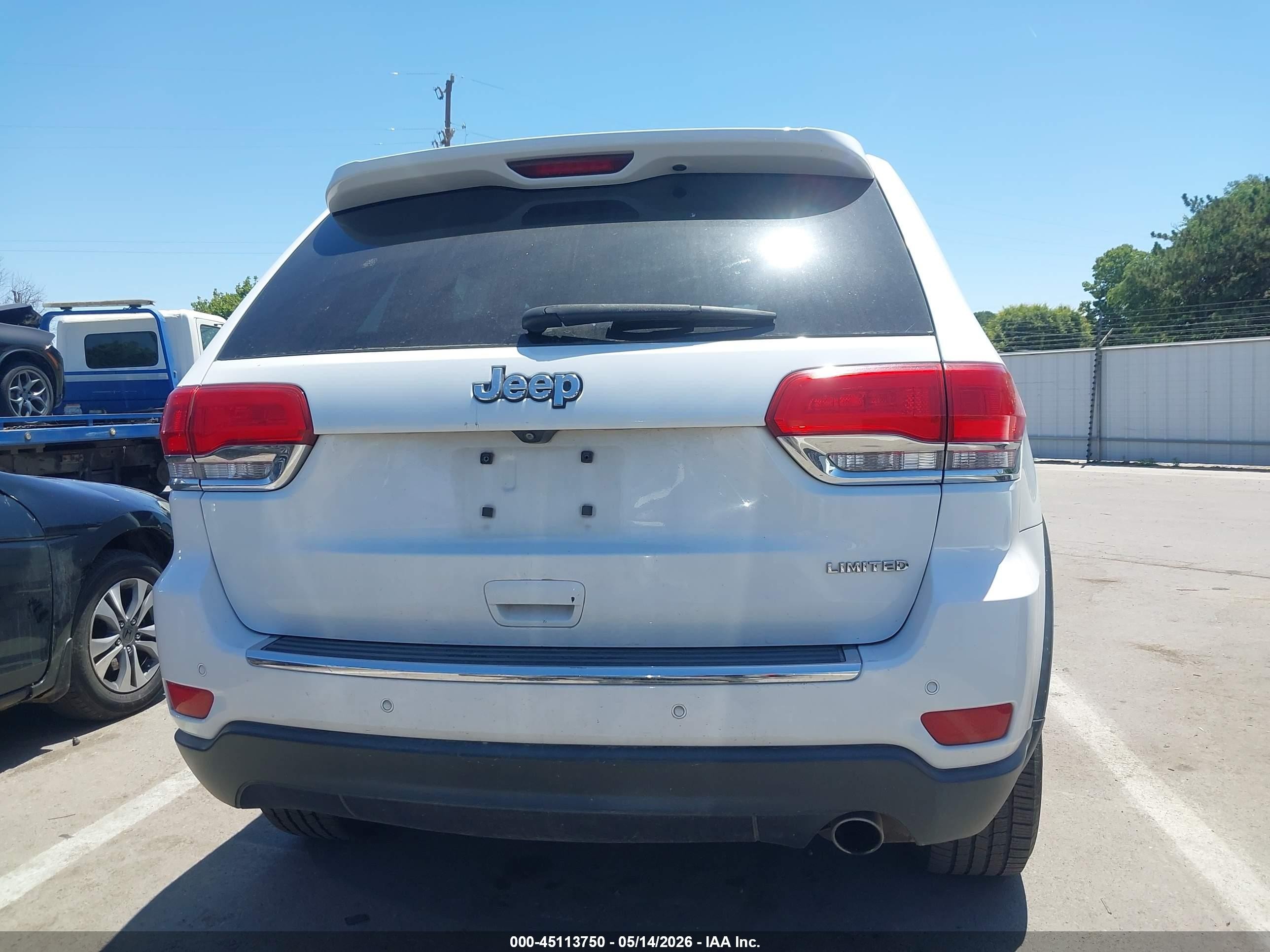 2015 Jeep Grand Cherokee Limited White vin: 1C4RJEBG4FC682870