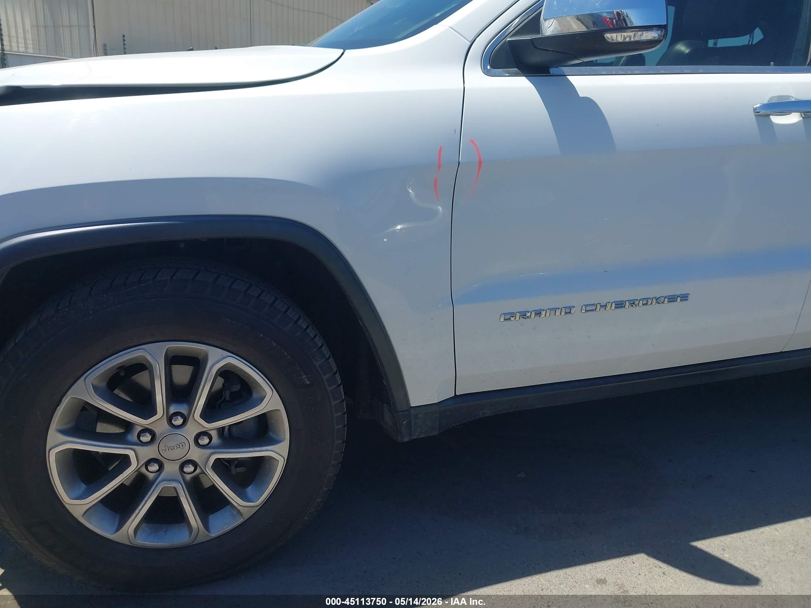 2015 Jeep Grand Cherokee Limited White vin: 1C4RJEBG4FC682870