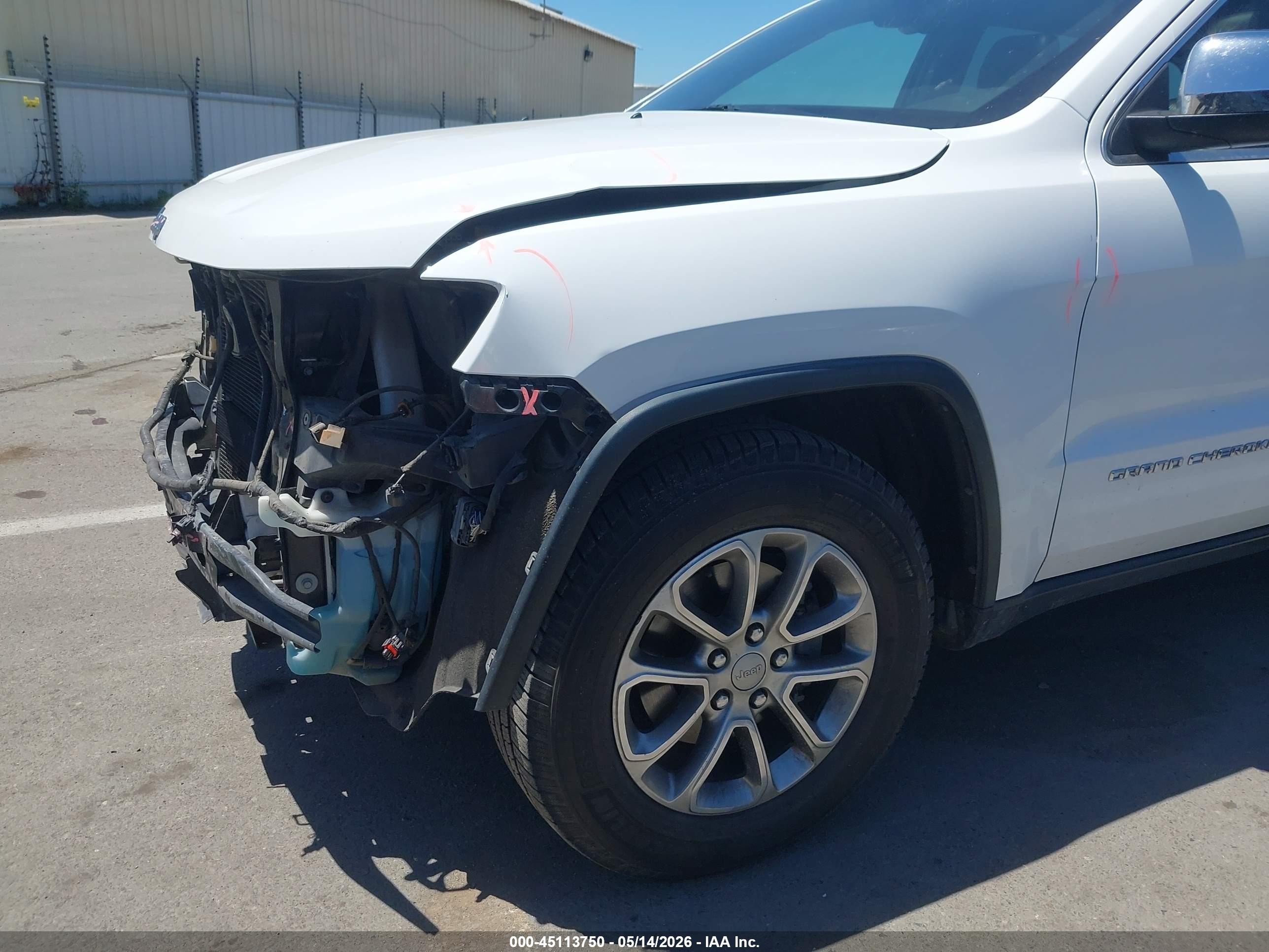 2015 Jeep Grand Cherokee Limited White vin: 1C4RJEBG4FC682870